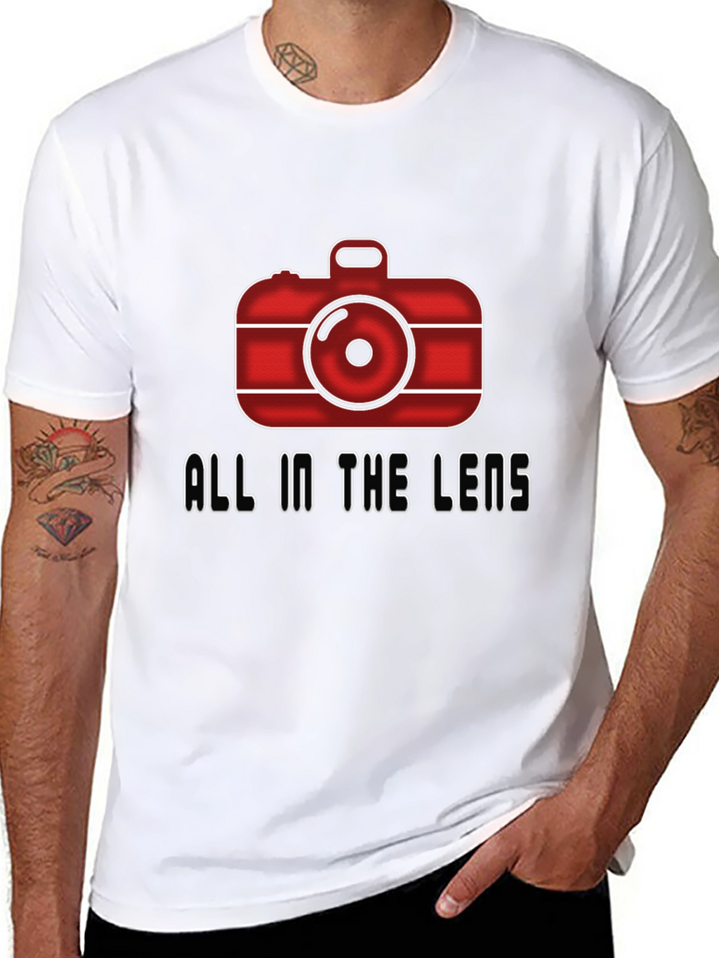 All In The Lens Graphic Black T-Shirt