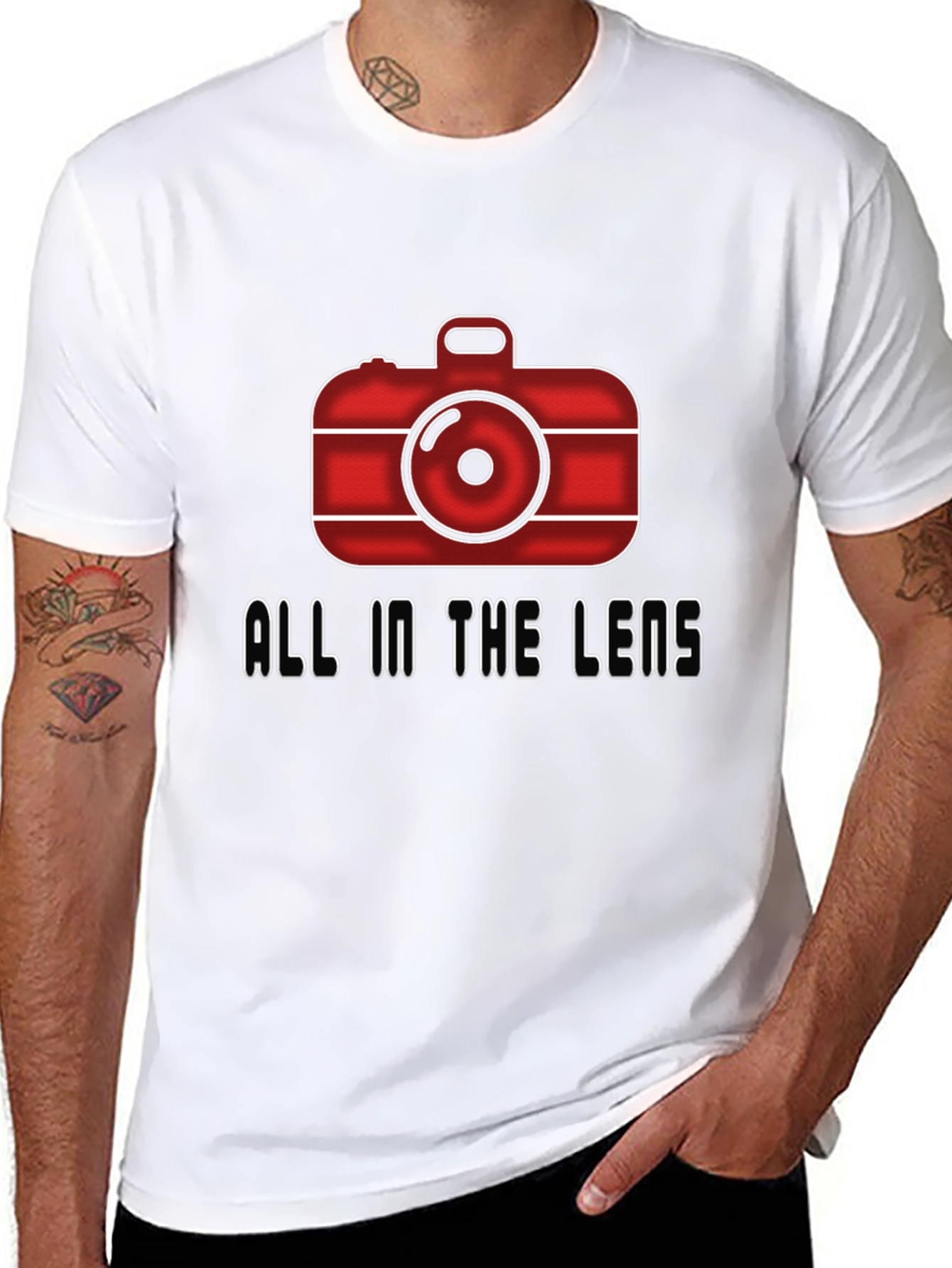 All In The Lens Graphic Black T-Shirt