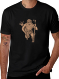 Mythical Woodcut Graphic Tee - Black
