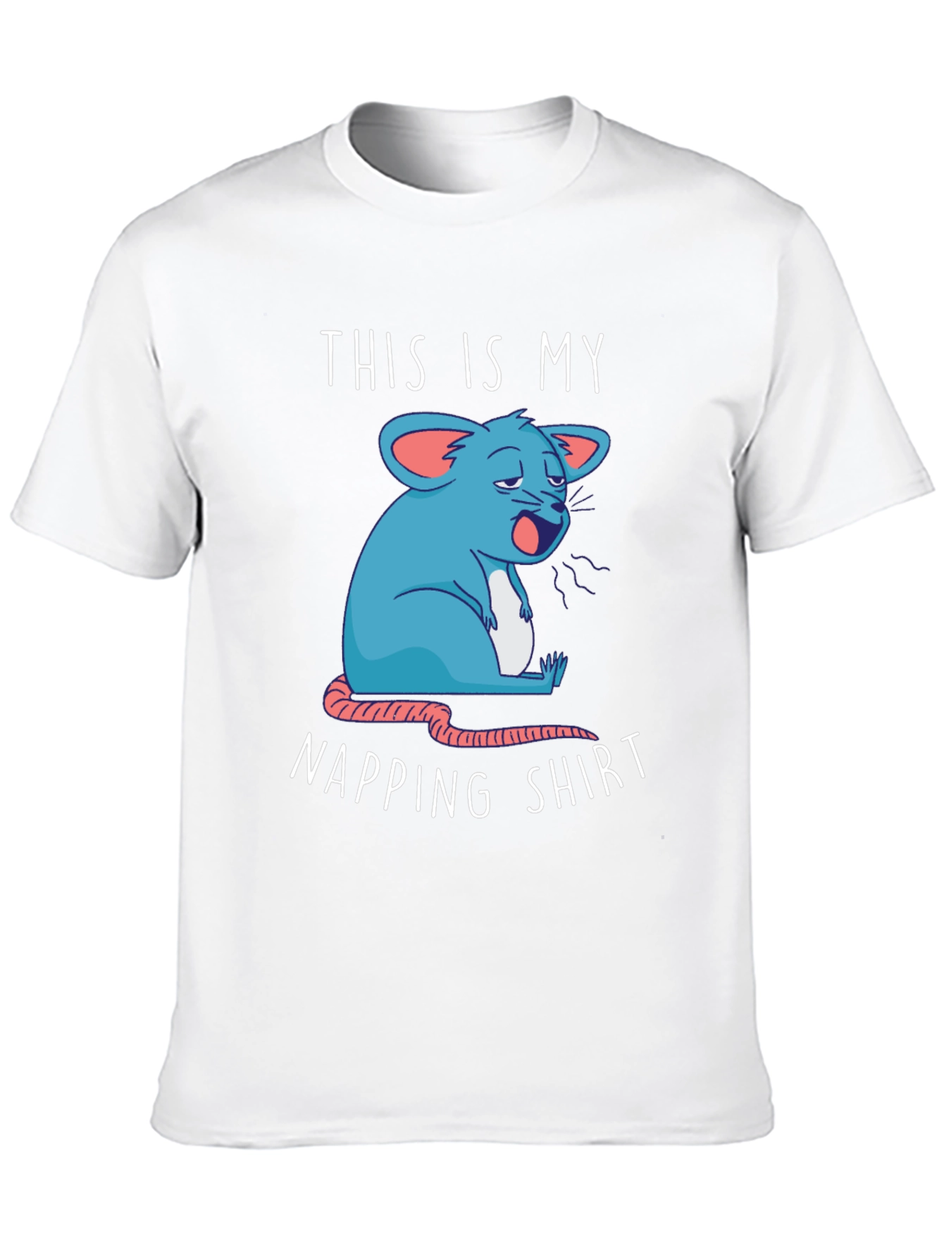 Napping Shirt - Funny Cartoon Sleepy Mouse Tee