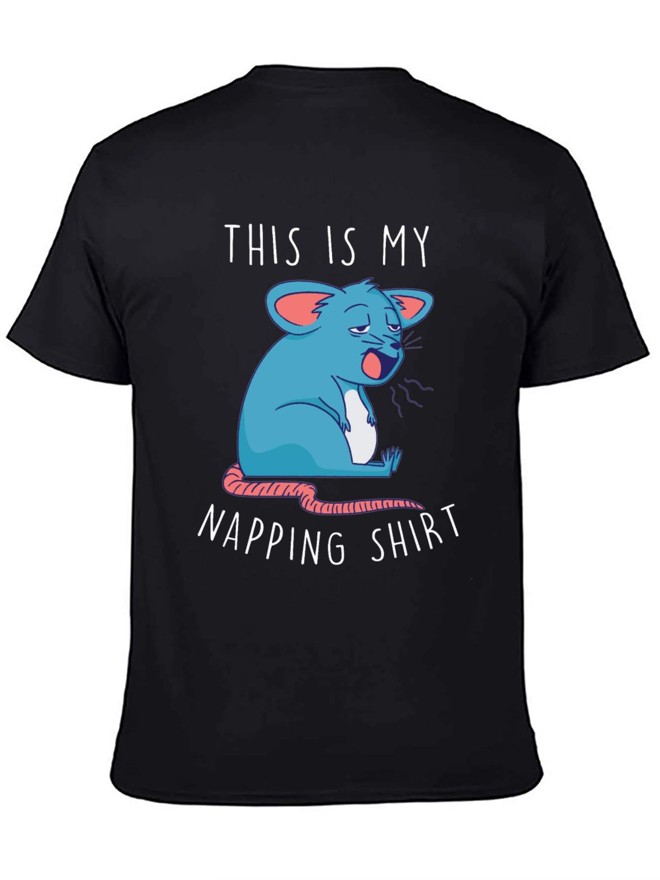 Napping Shirt - Funny Cartoon Sleepy Mouse Tee