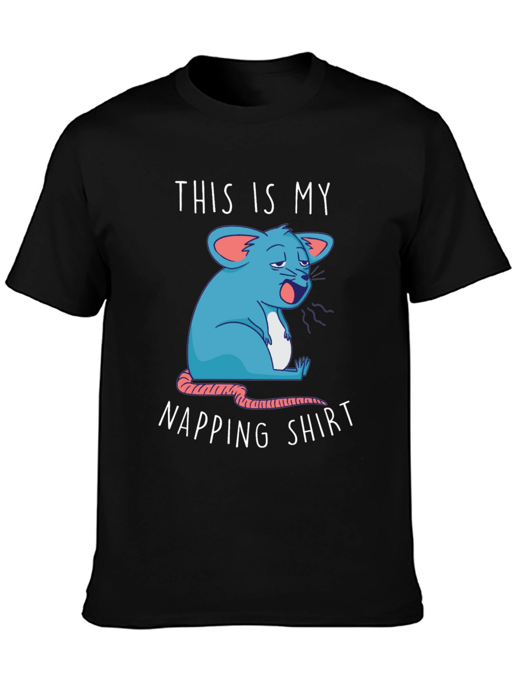 Napping Shirt - Funny Cartoon Sleepy Mouse Tee