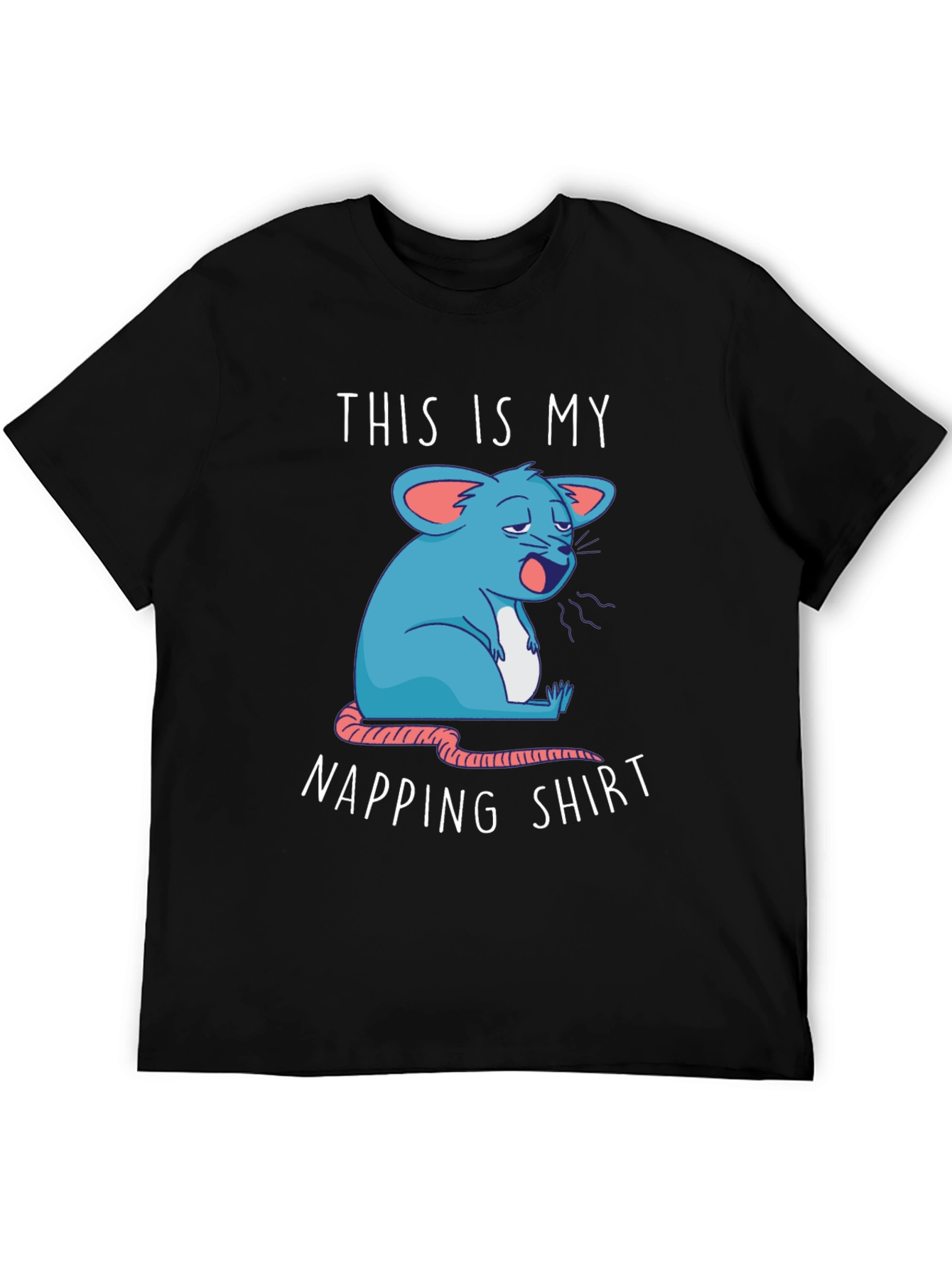 Napping Shirt - Funny Cartoon Sleepy Mouse Tee