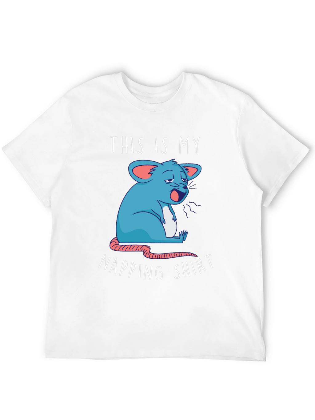 Napping Shirt - Funny Cartoon Sleepy Mouse Tee
