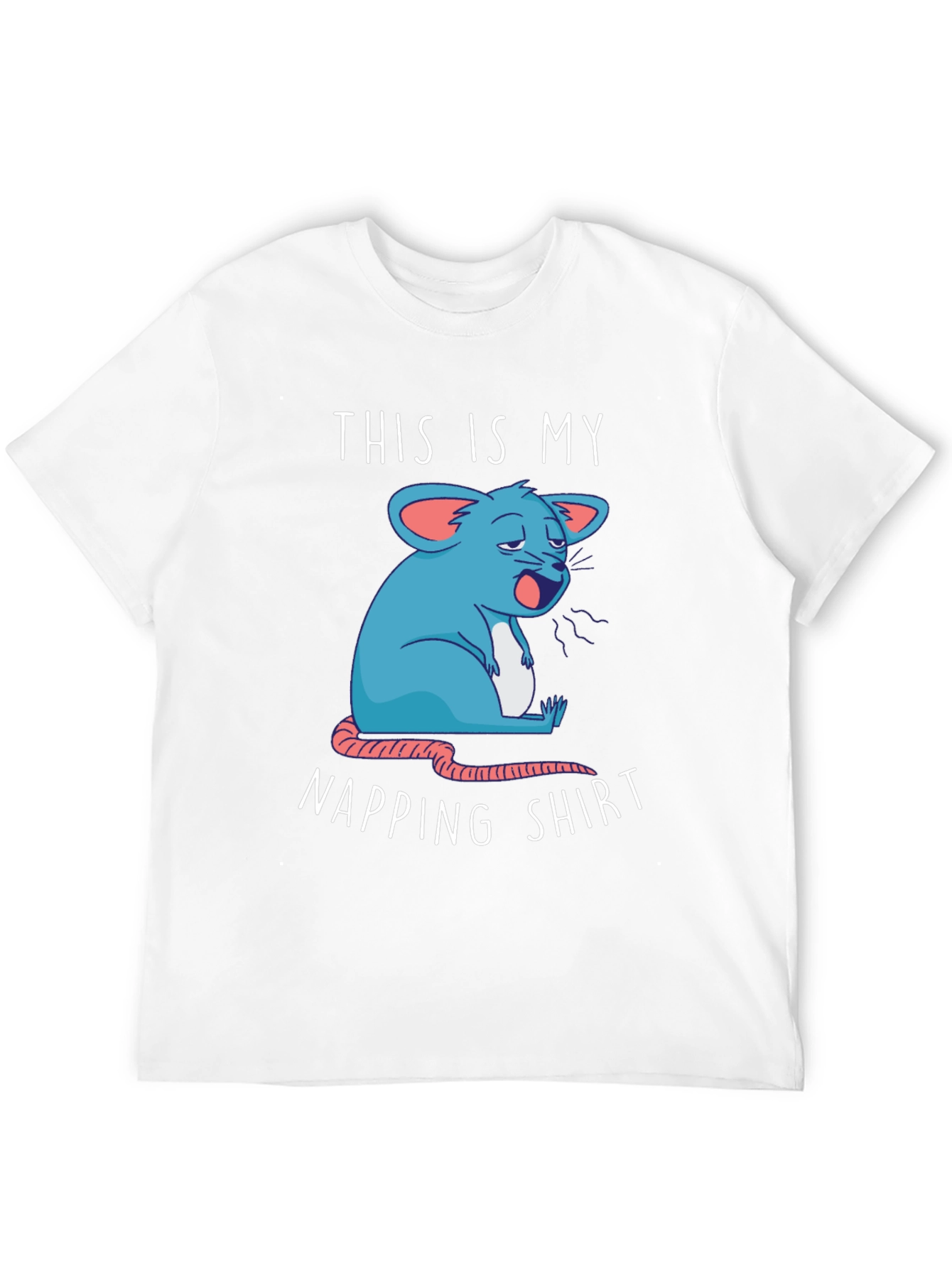 Napping Shirt - Funny Cartoon Sleepy Mouse Tee