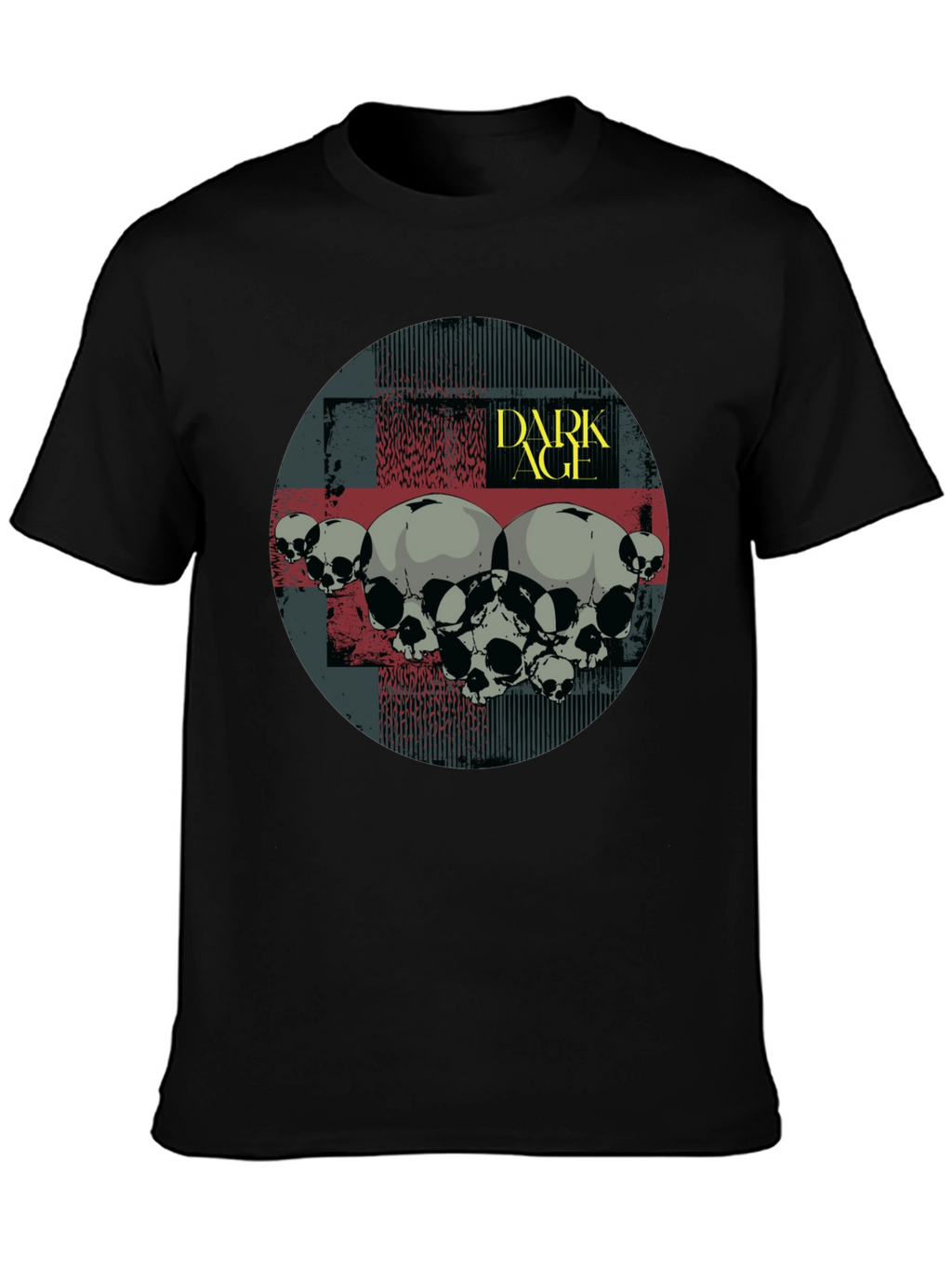 Dark Age Skull Graphic T-Shirt - Black