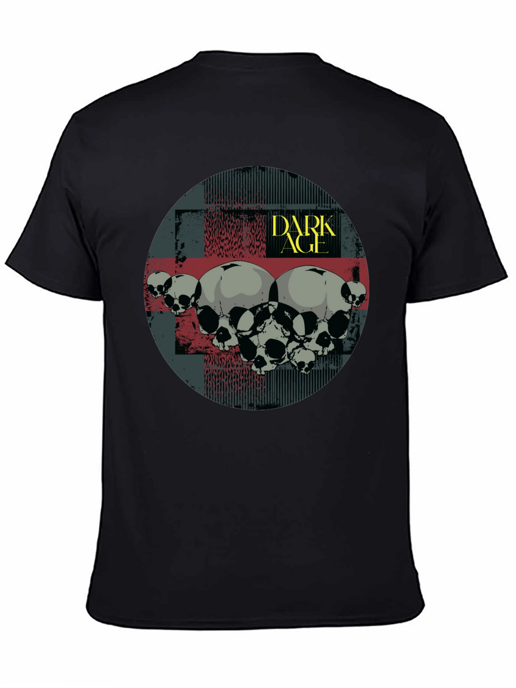 Dark Age Skull Graphic T-Shirt - Black
