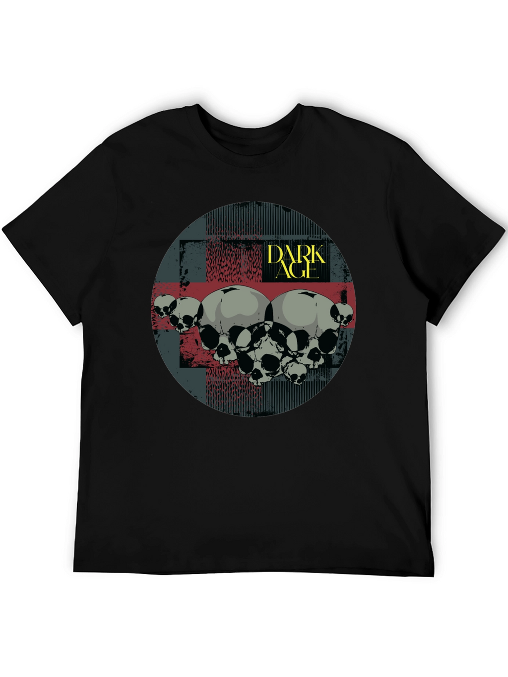 Dark Age Skull Graphic T-Shirt - Black