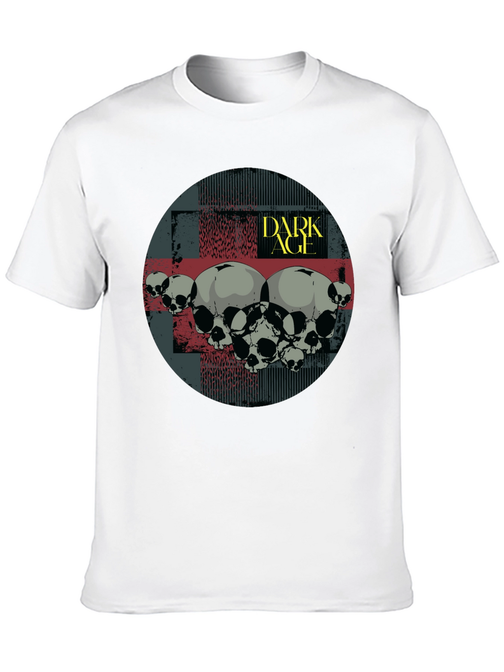 Dark Age Skull Graphic T-Shirt - Black