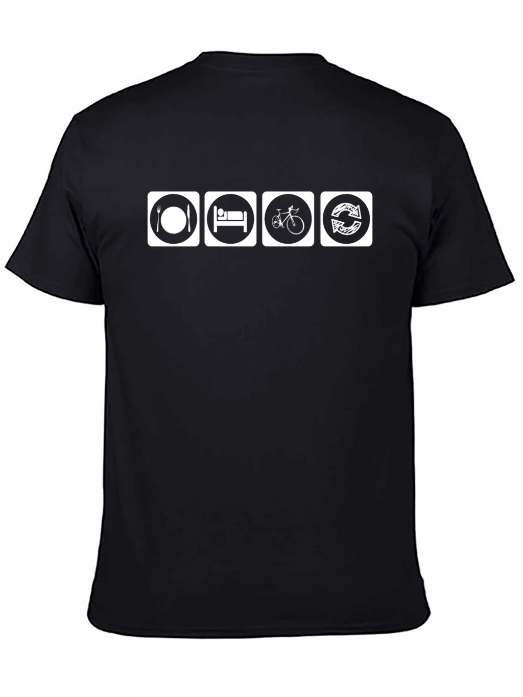 Eat Sleep Cycle Repeat Black T-Shirt