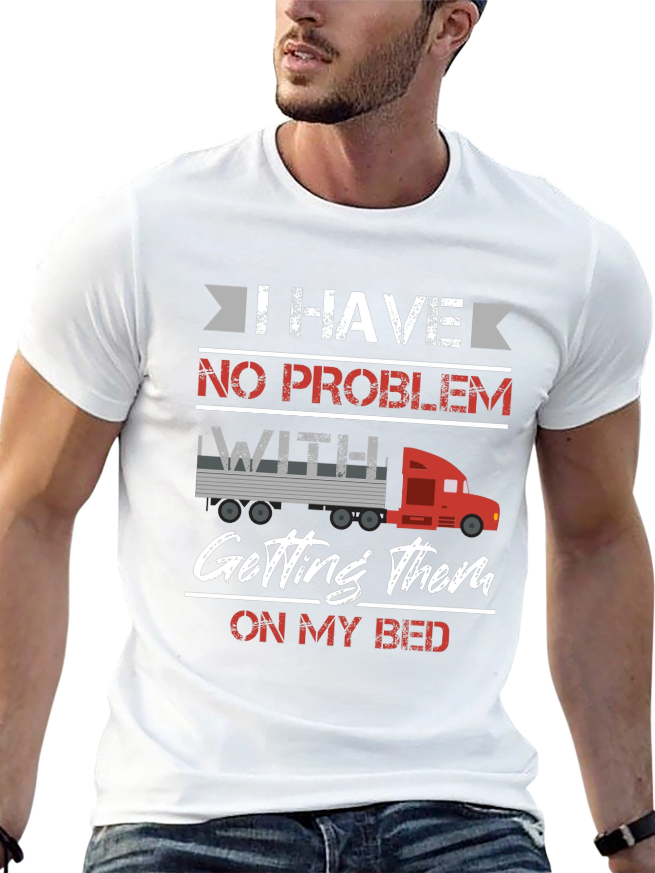 Funny Trucker Bed T-Shirt