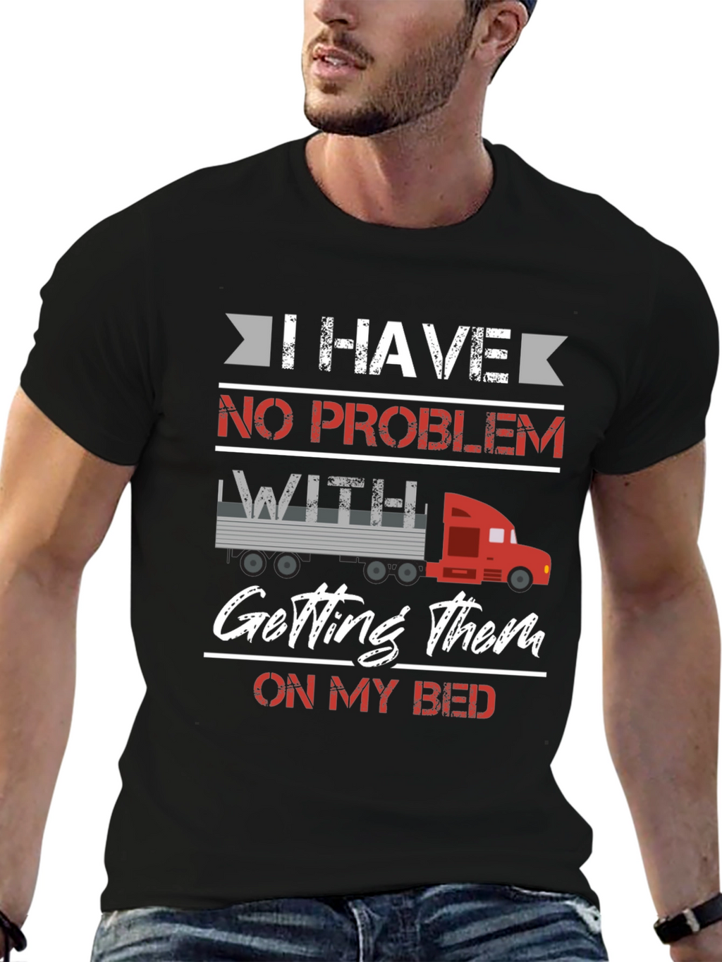 Funny Trucker Bed T-Shirt