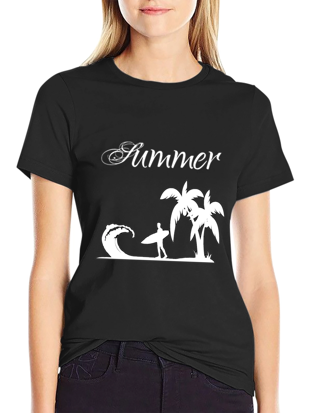 Summer Vibes Graphic Tee - Black