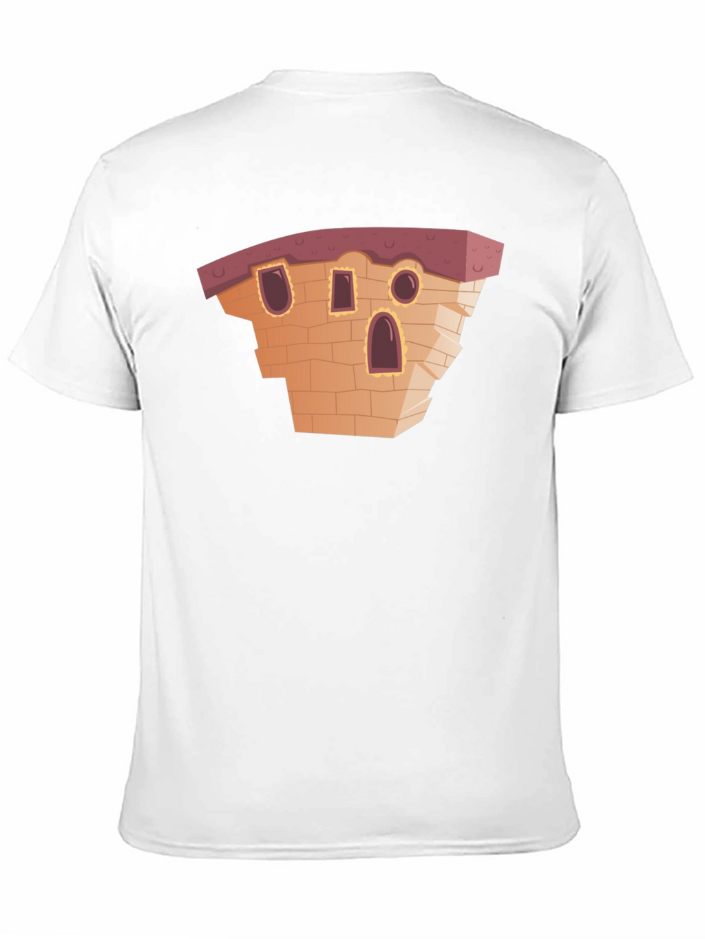 Cartoon Building Black T-Shirt