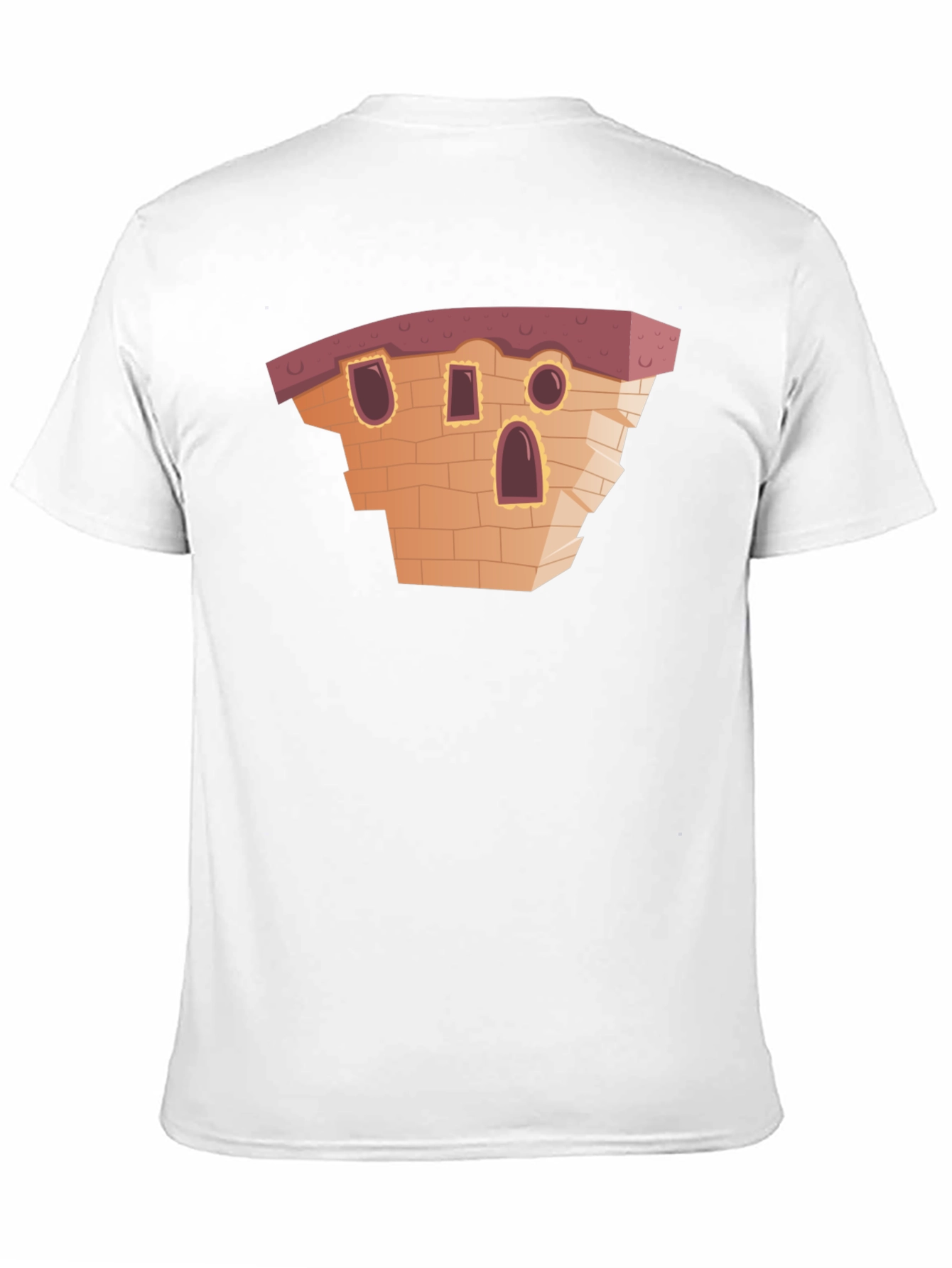 Cartoon Building Black T-Shirt