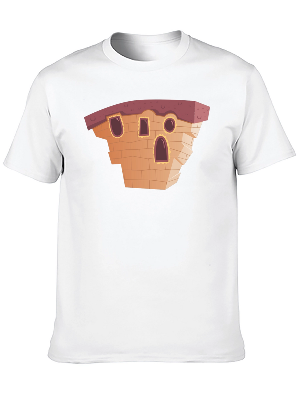 Cartoon Building Black T-Shirt