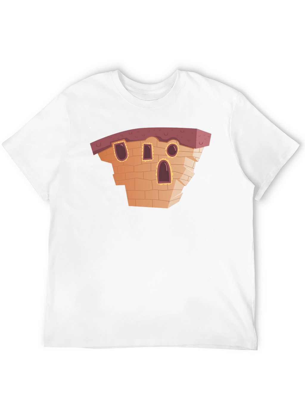 Cartoon Building Black T-Shirt