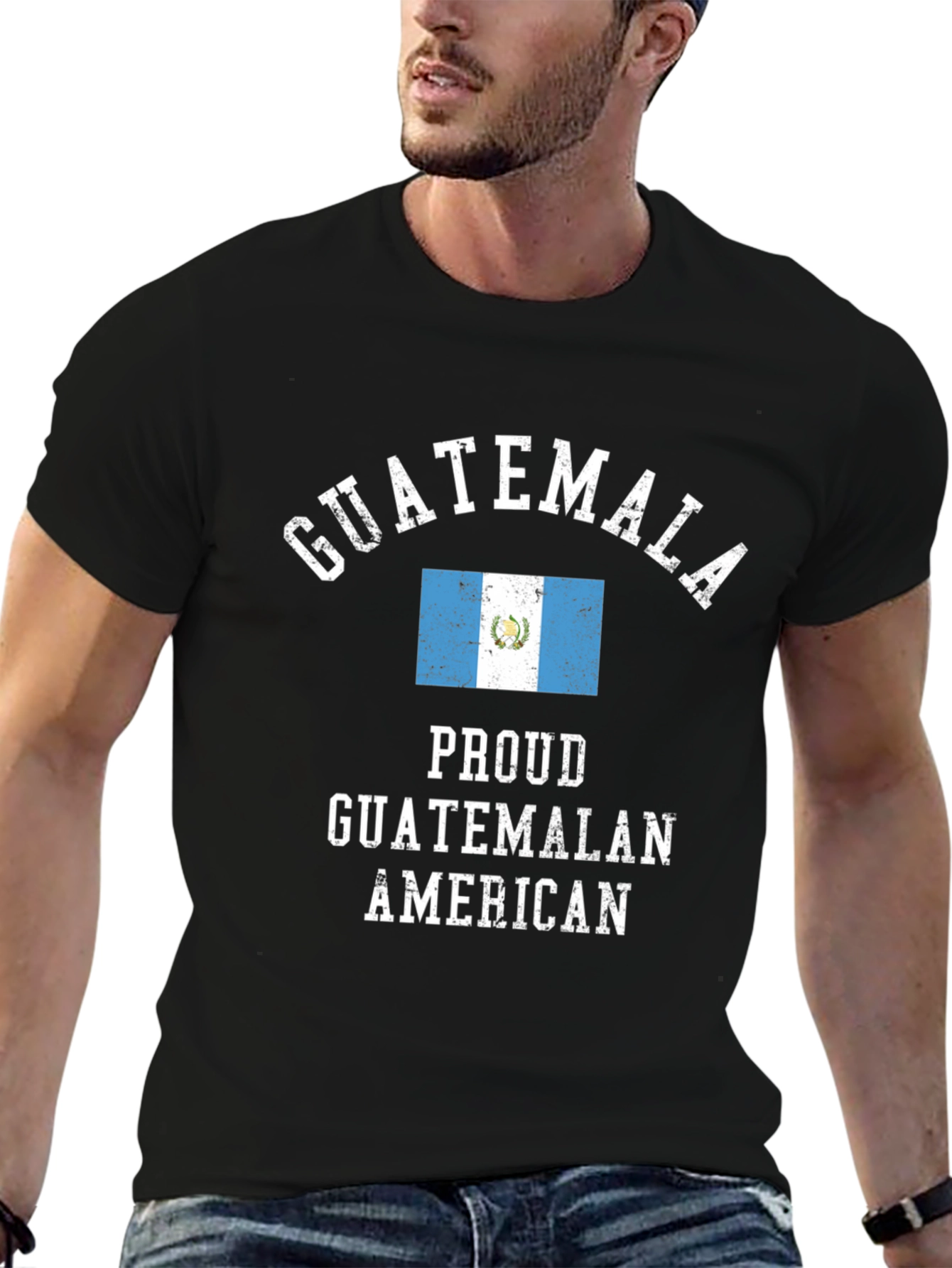 Proud Guatemalan American Black T-Shirt