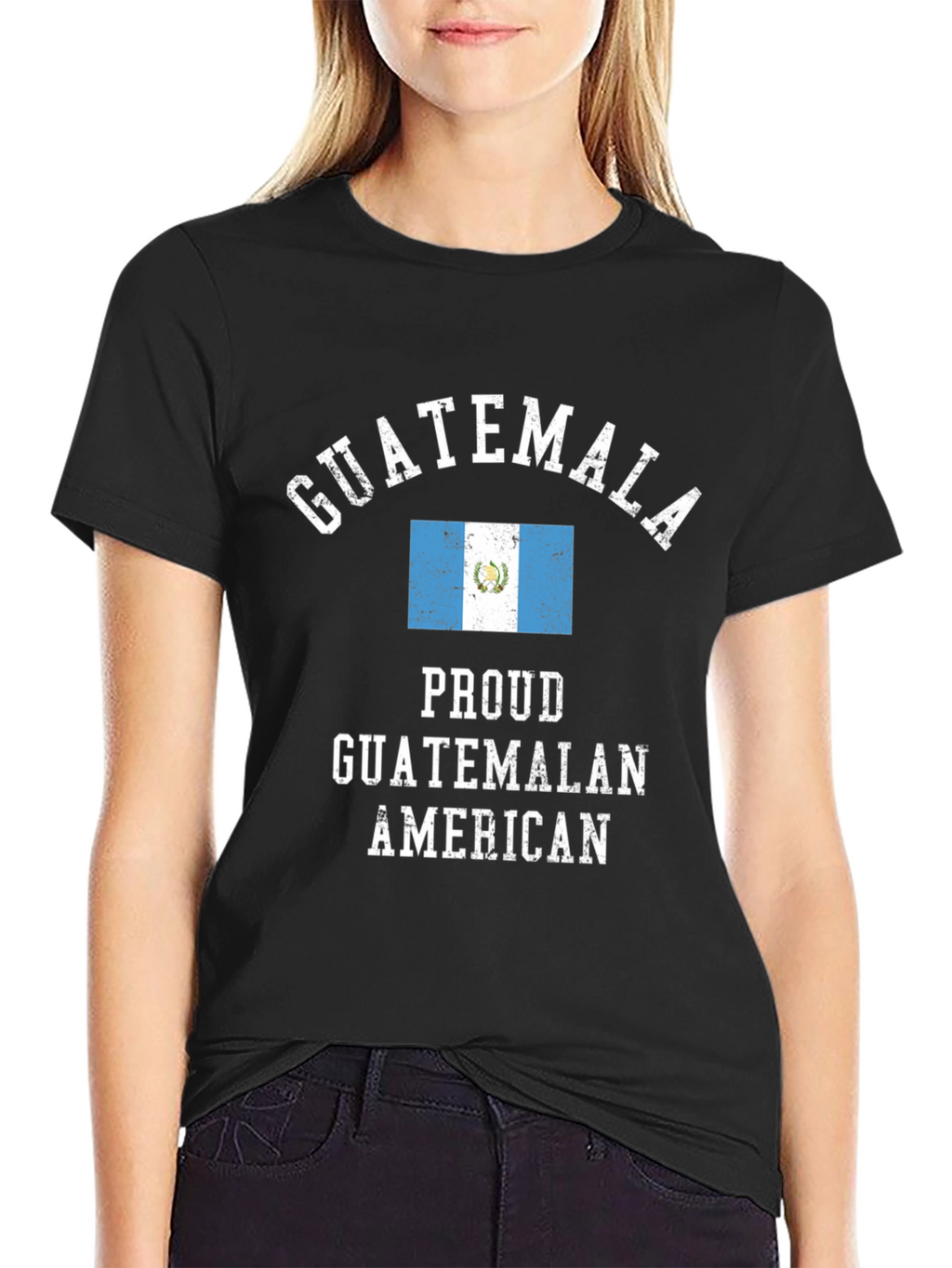Proud Guatemalan American Black T-Shirt