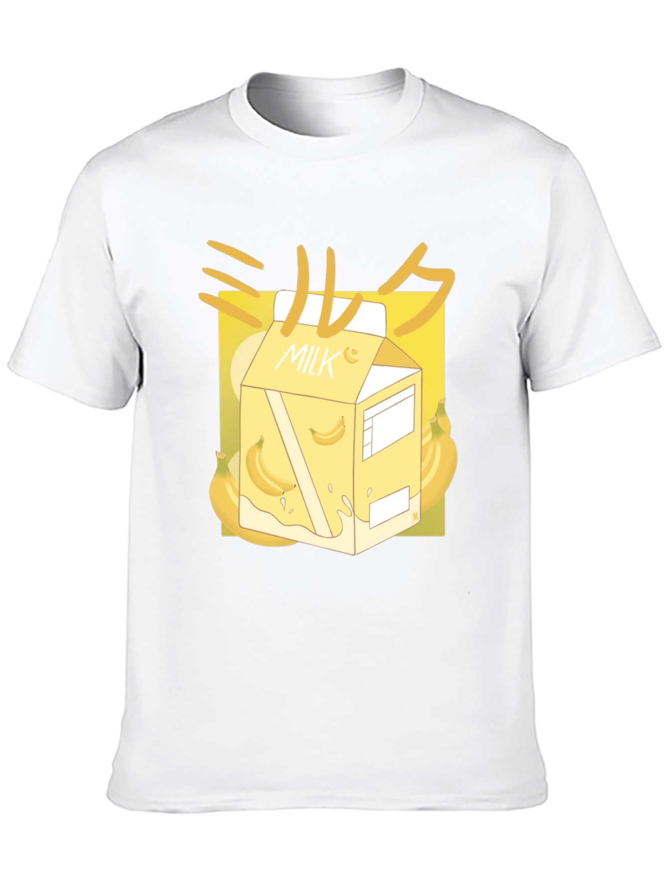 Banana Milk T-Shirt - Kawaii Style Black Tee