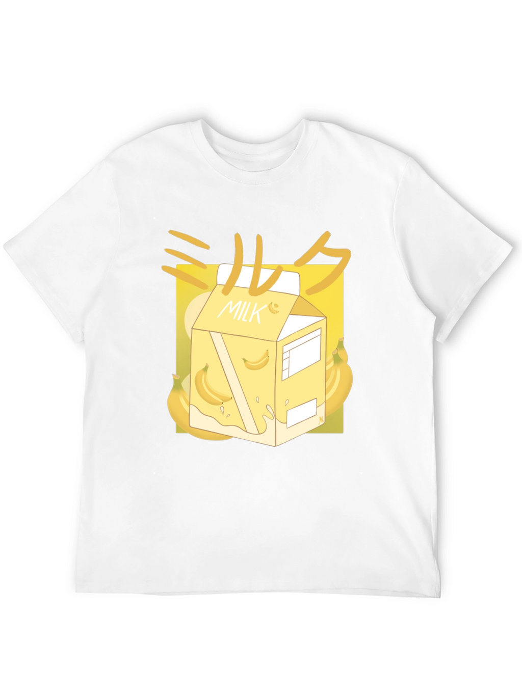 Banana Milk T-Shirt - Kawaii Style Black Tee