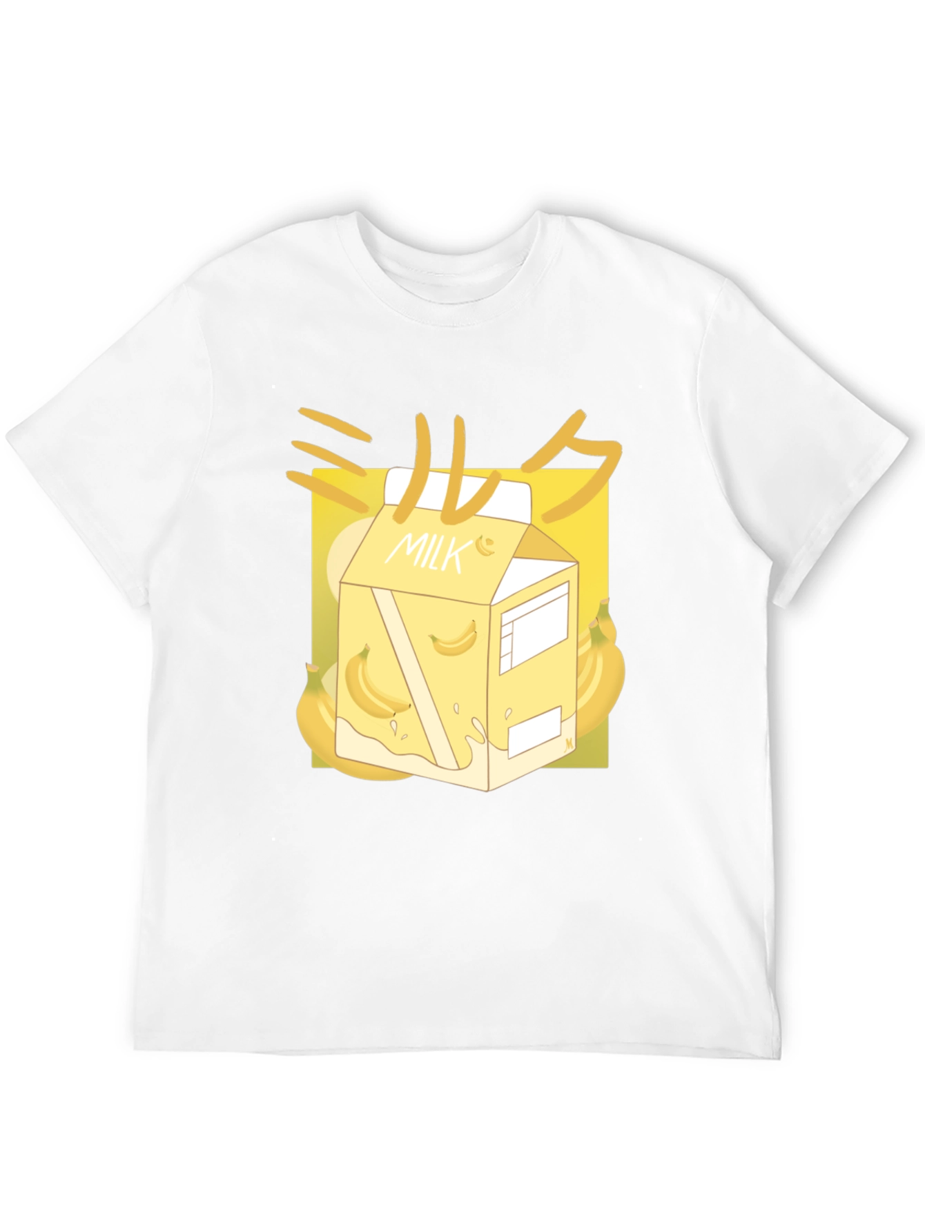 Banana Milk T-Shirt - Kawaii Style Black Tee