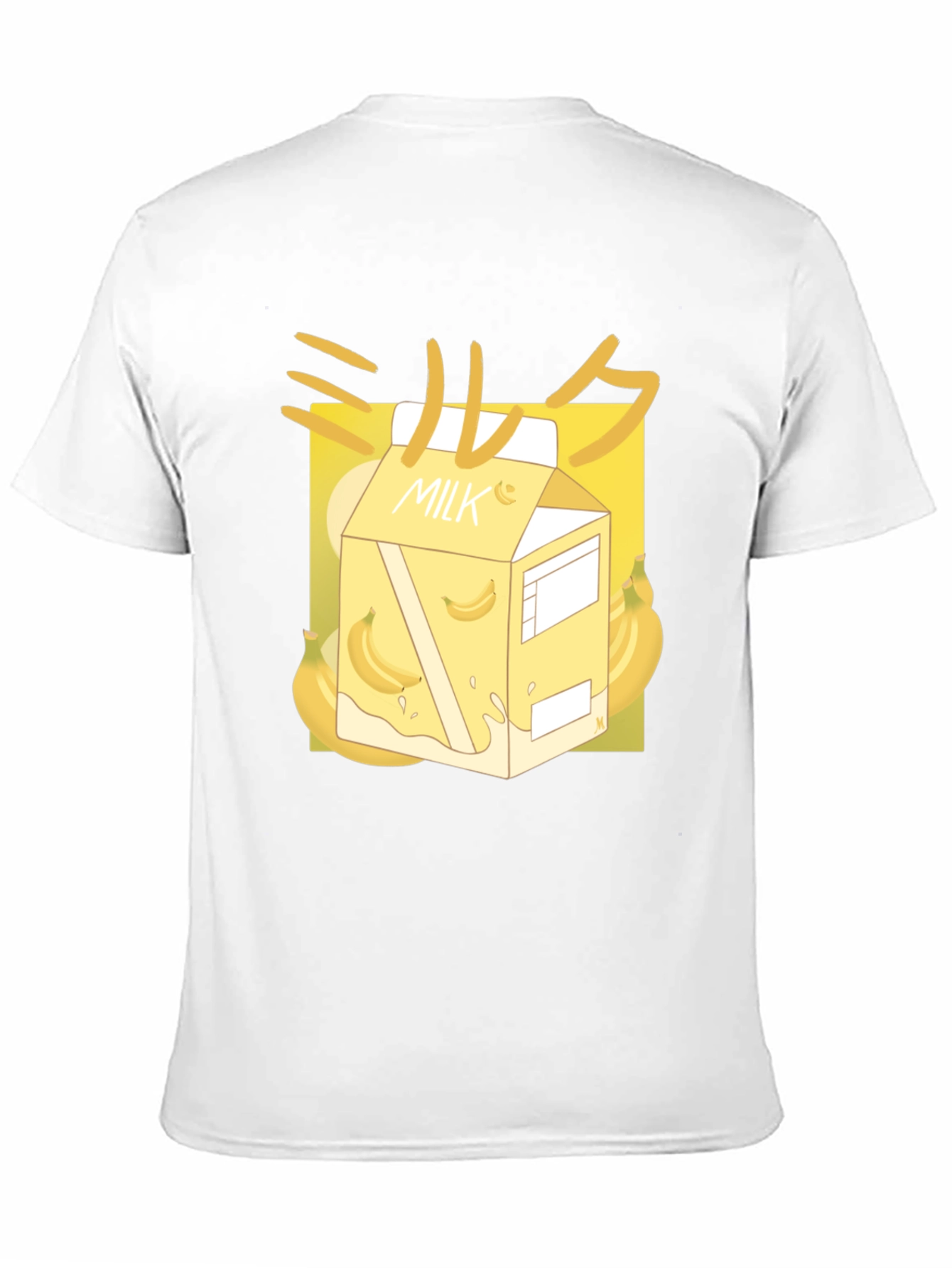 Banana Milk T-Shirt - Kawaii Style Black Tee
