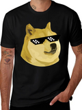 Doge Meme T-Shirt - Black Crew Neck