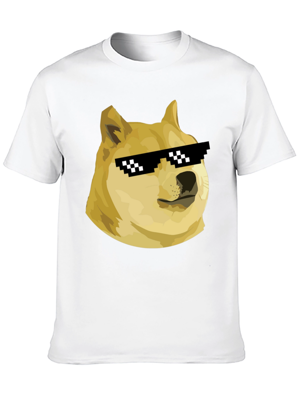 Doge Meme T-Shirt - Black Crew Neck