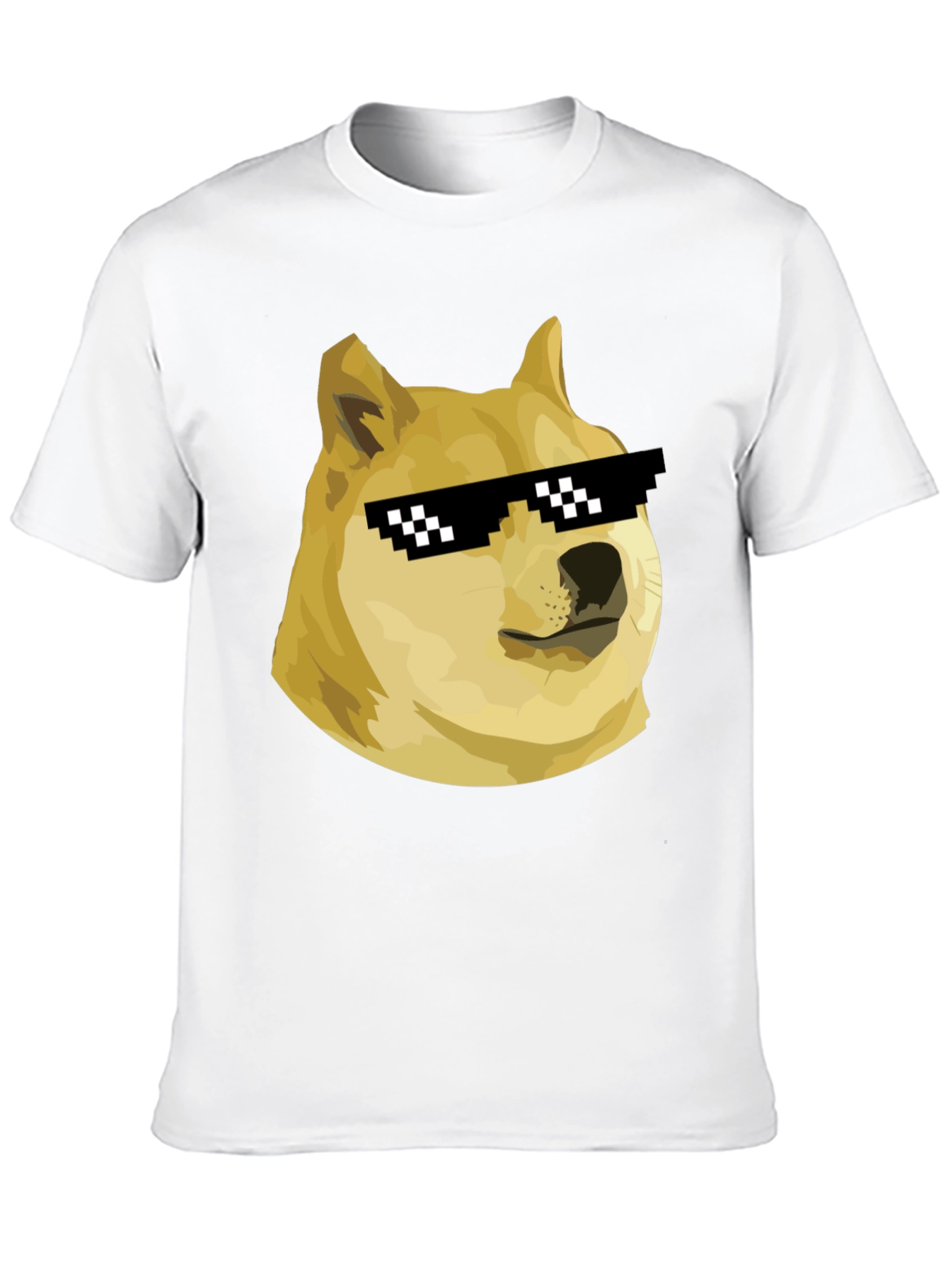 Doge Meme T-Shirt - Black Crew Neck