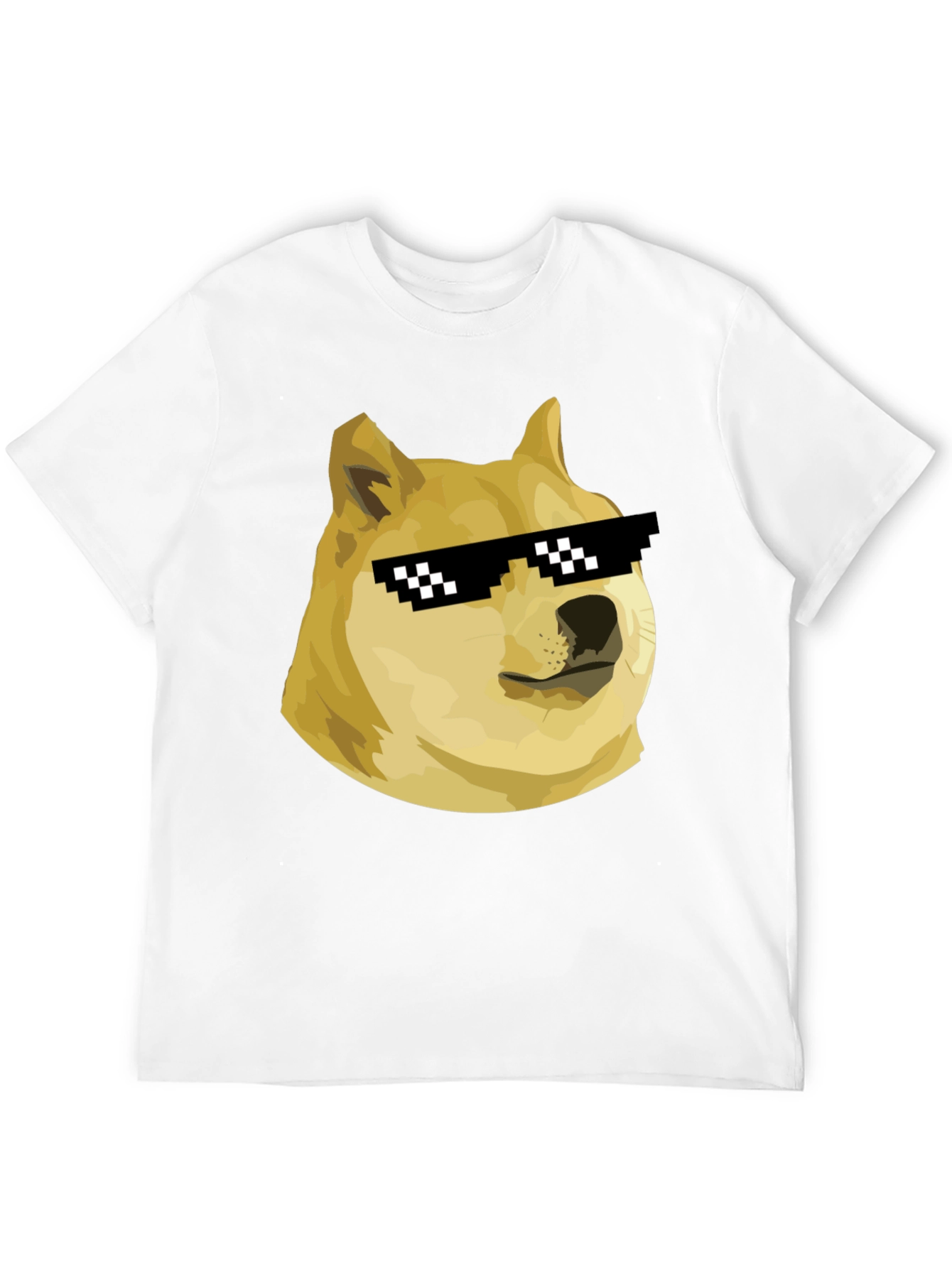 Doge Meme T-Shirt - Black Crew Neck