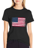 American Flag Graphic Print Tee
