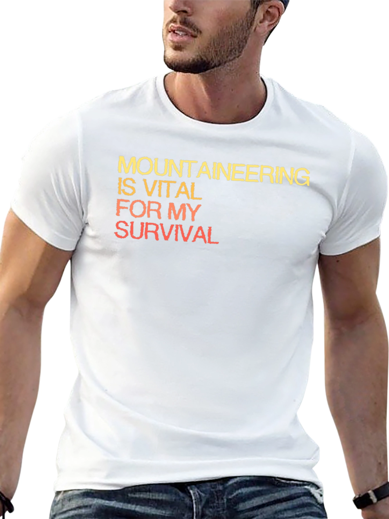 Mountaineering Vital For My Survival Black T-Shirt