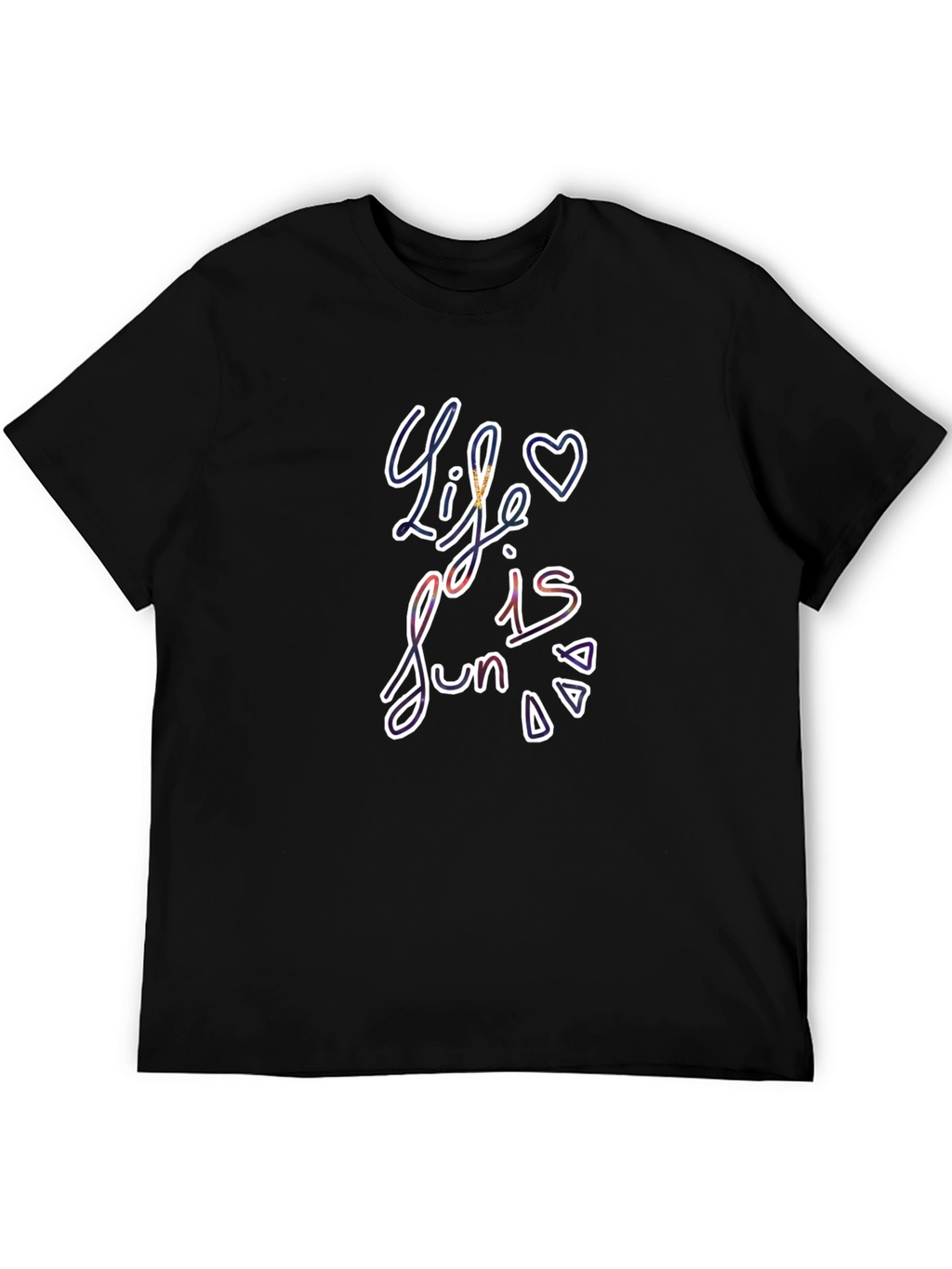 Life is Fun Graphic Tee - Black