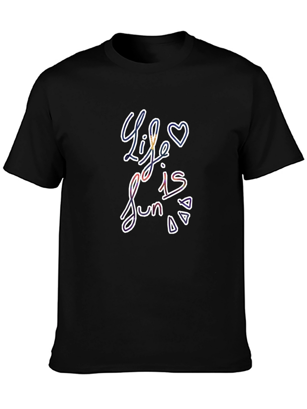 Life is Fun Graphic Tee - Black