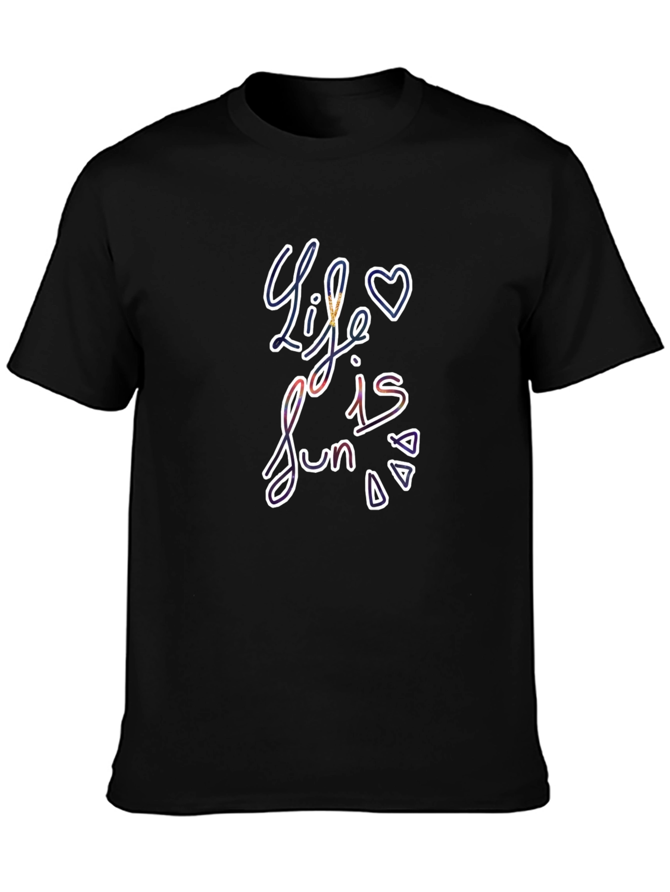 Life is Fun Graphic Tee - Black