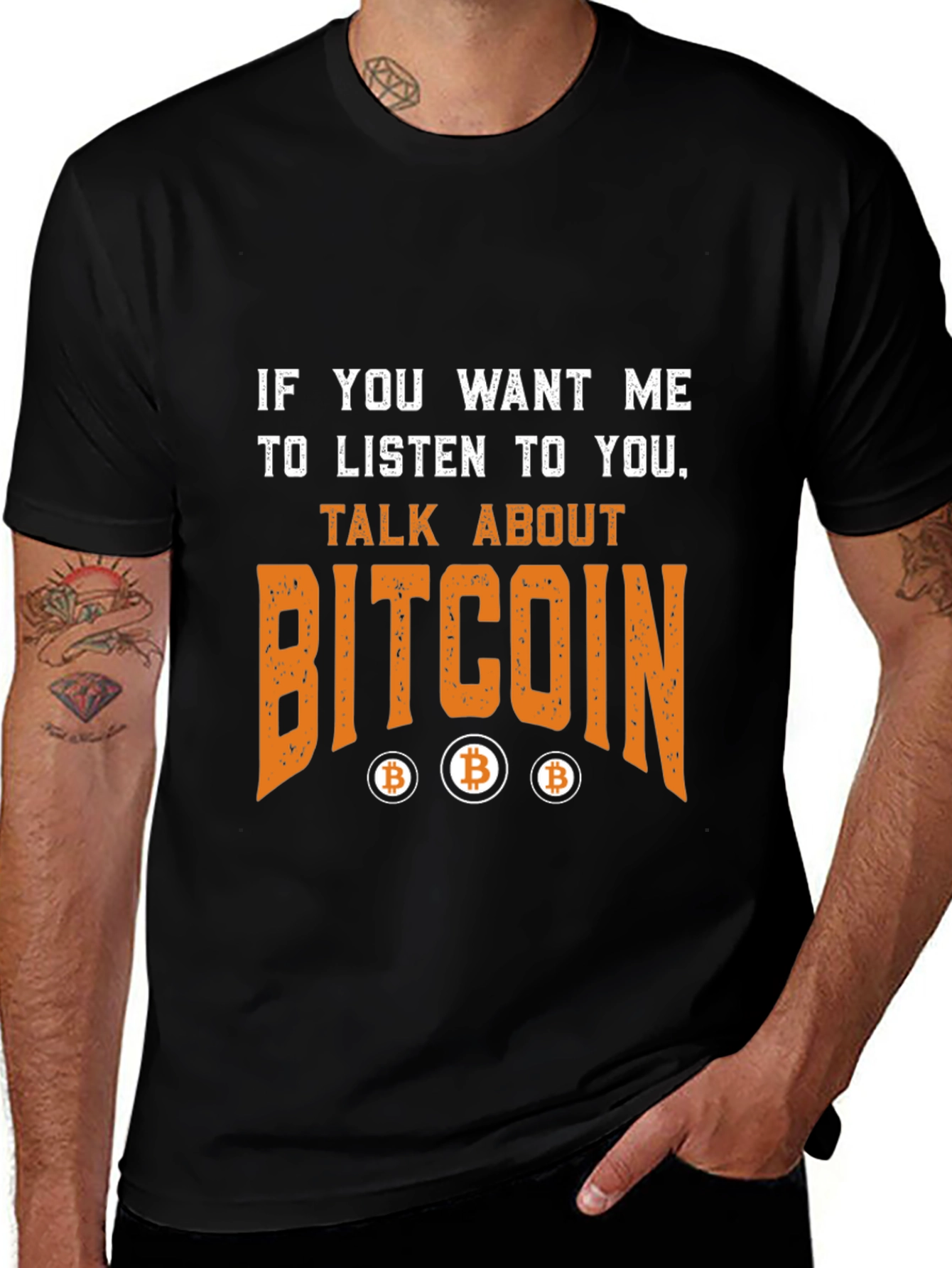 Bitcoin Graphic T-Shirt - Cryptocurrency Enthusiast Tee