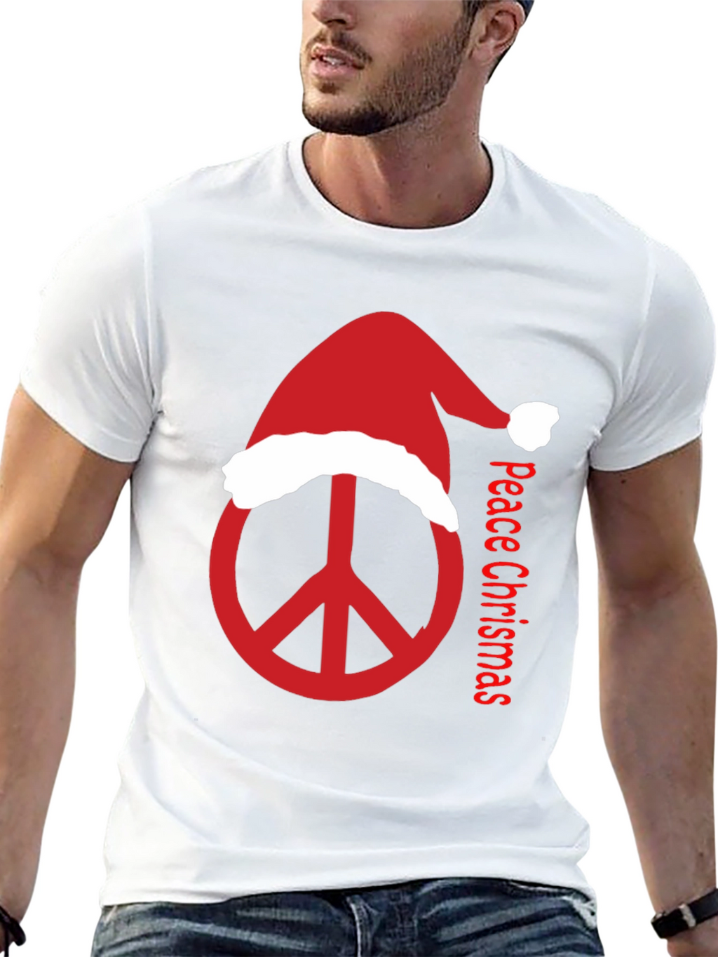 Peace Christmas T-Shirt - Holiday Peace Sign Tee