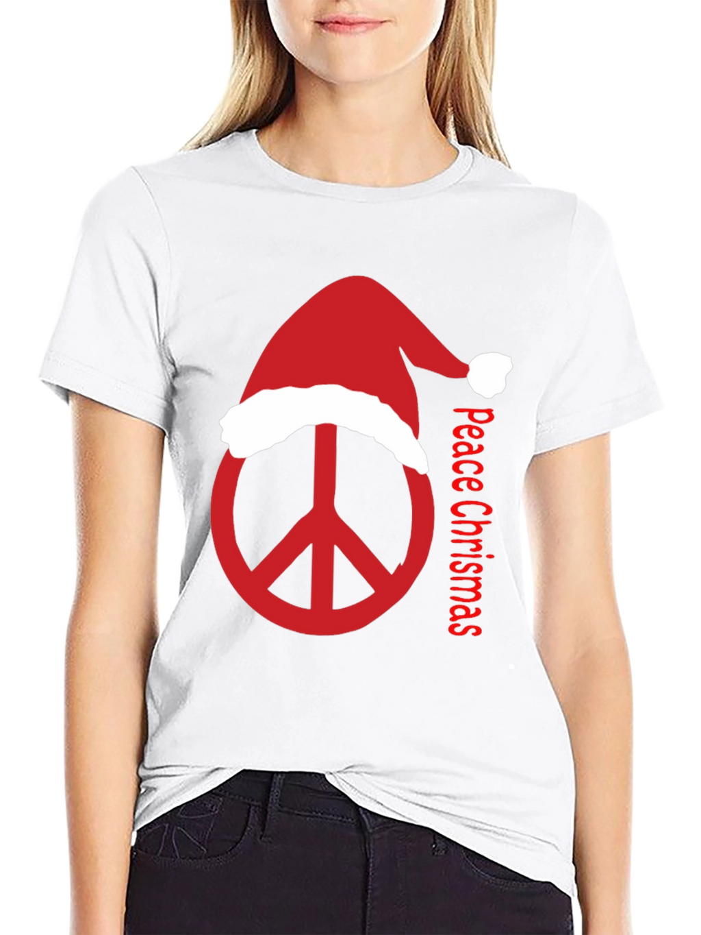 Peace Christmas T-Shirt - Holiday Peace Sign Tee