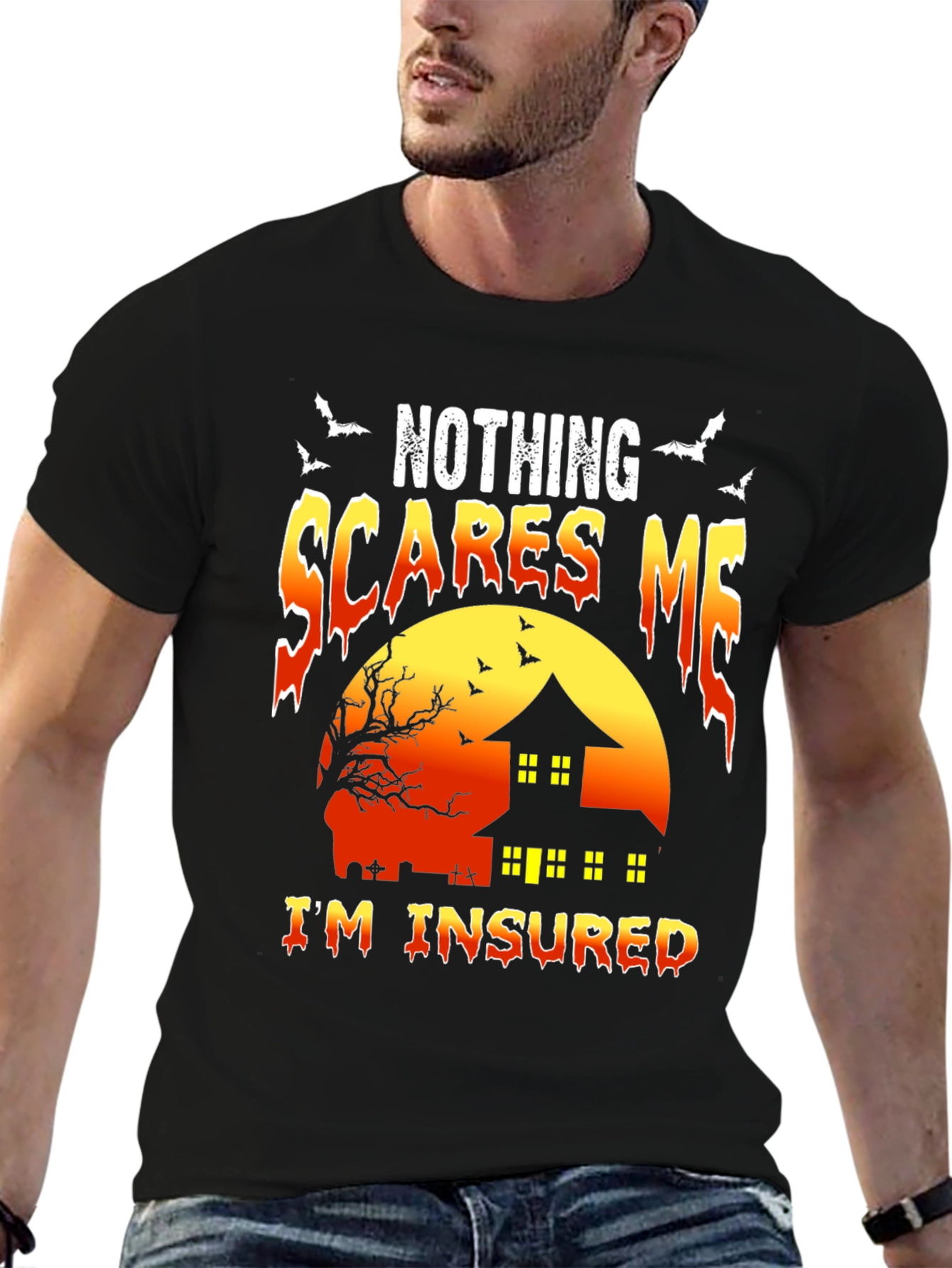 Nothing Scares Me Im Insured Halloween T-Shirt