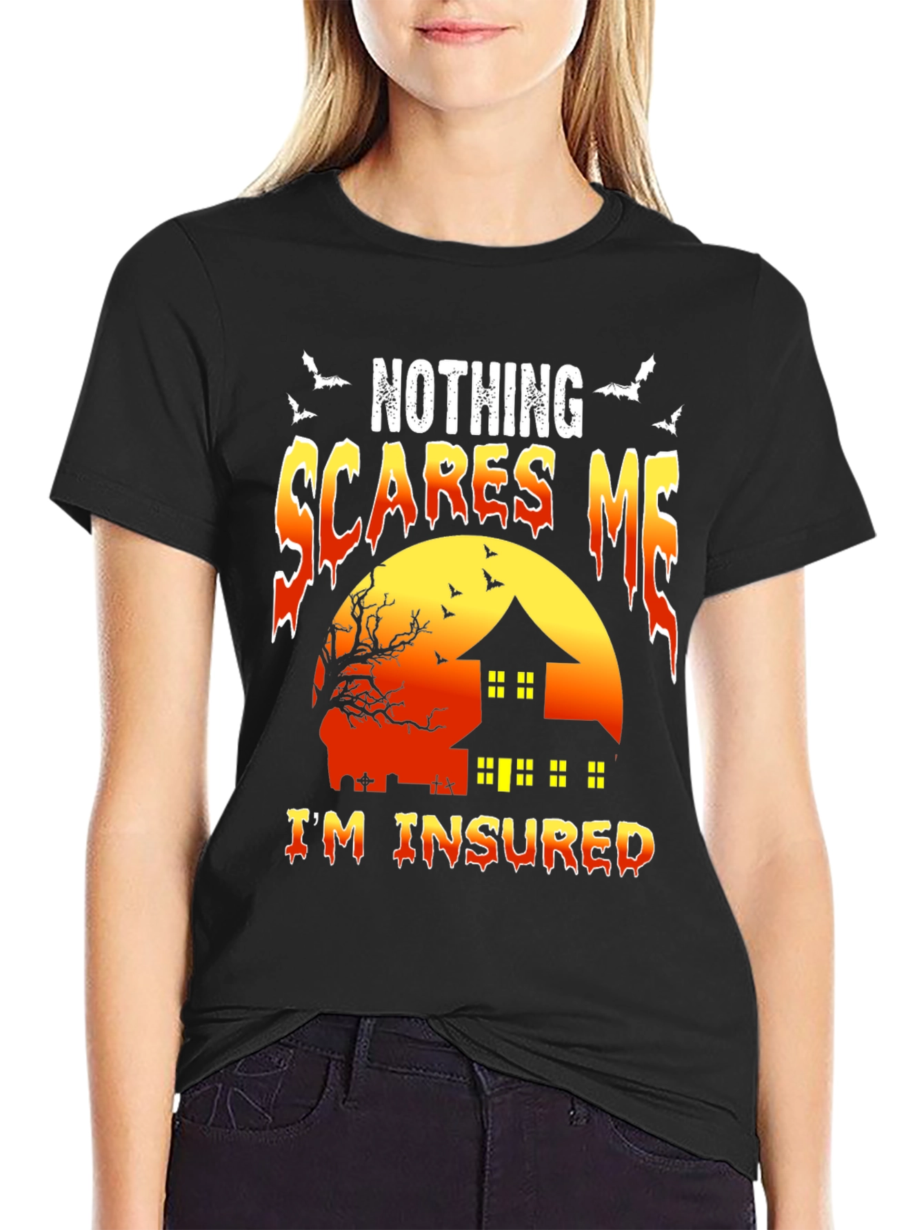 Nothing Scares Me Im Insured Halloween T-Shirt