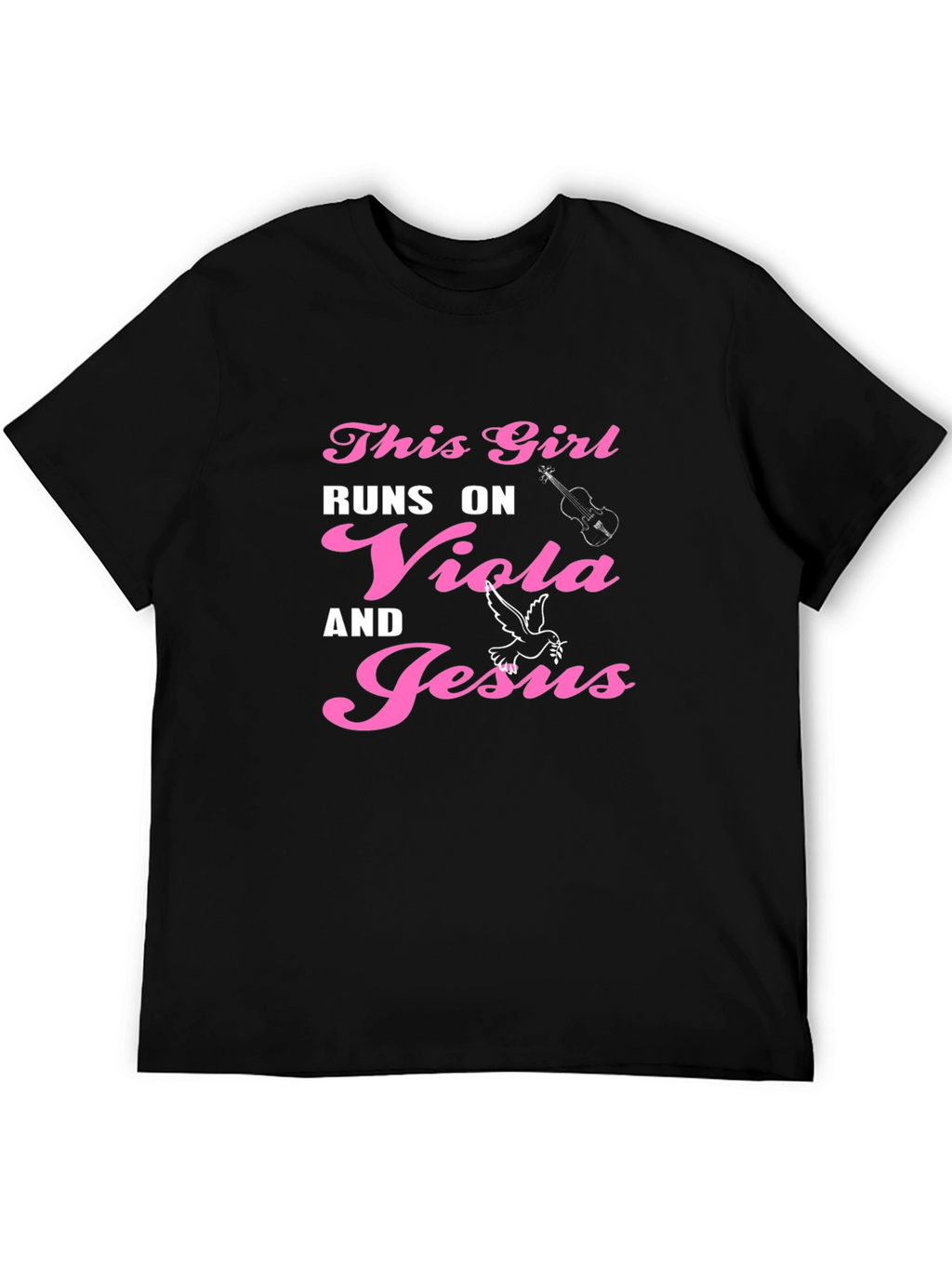 This Girl Runs On Viola And Jesus T-Shirt