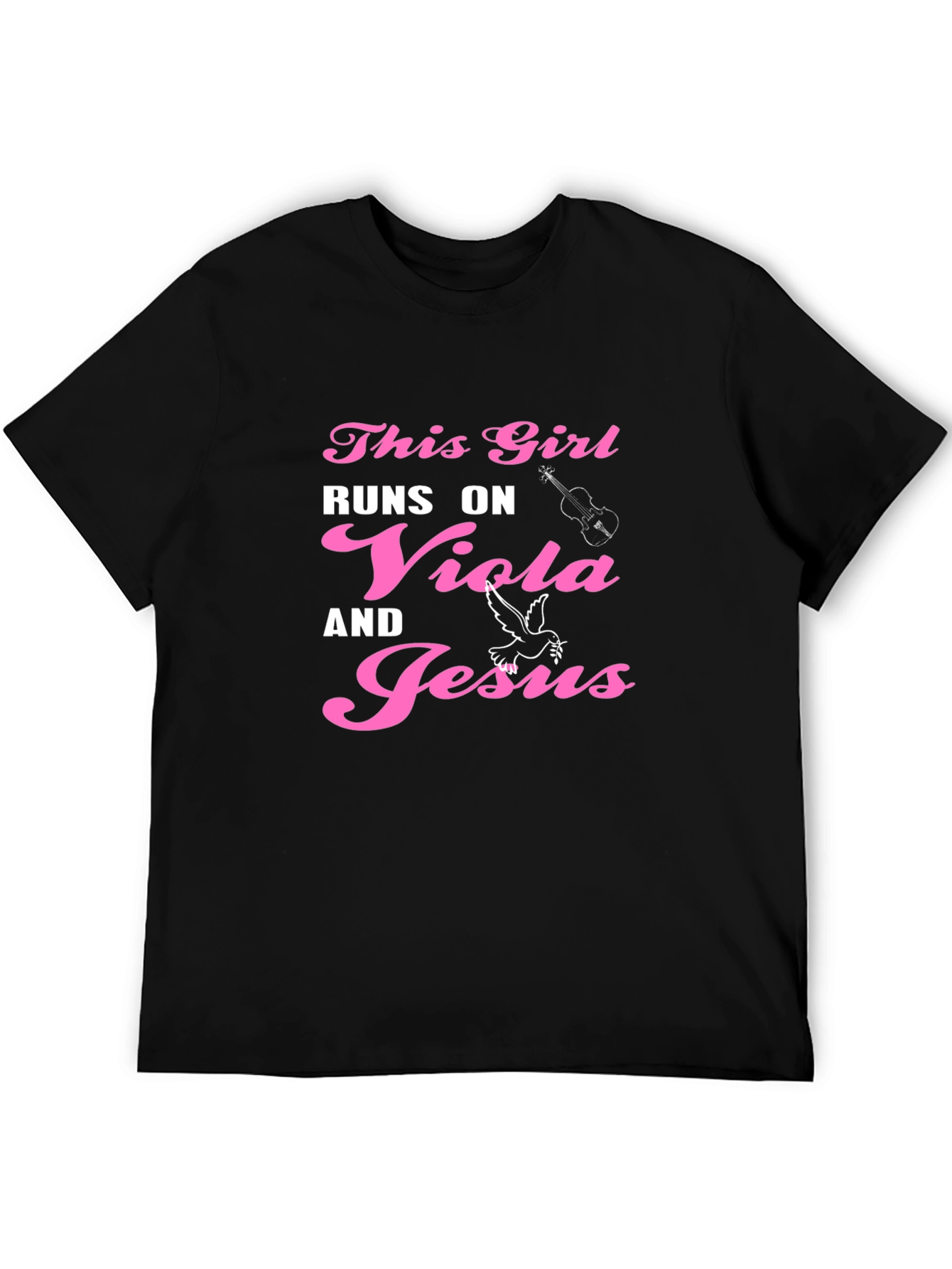 This Girl Runs On Viola And Jesus T-Shirt