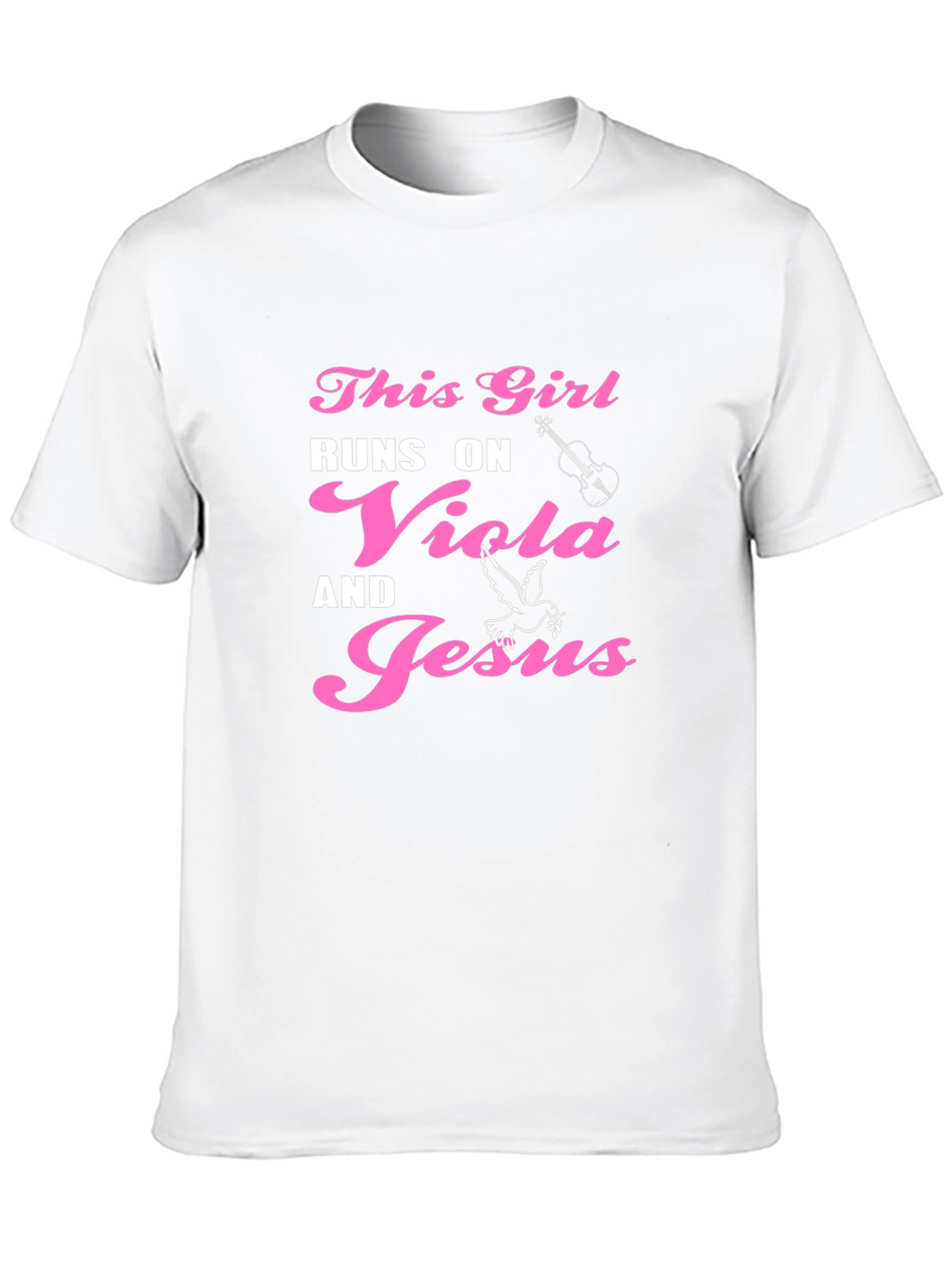 This Girl Runs On Viola And Jesus T-Shirt