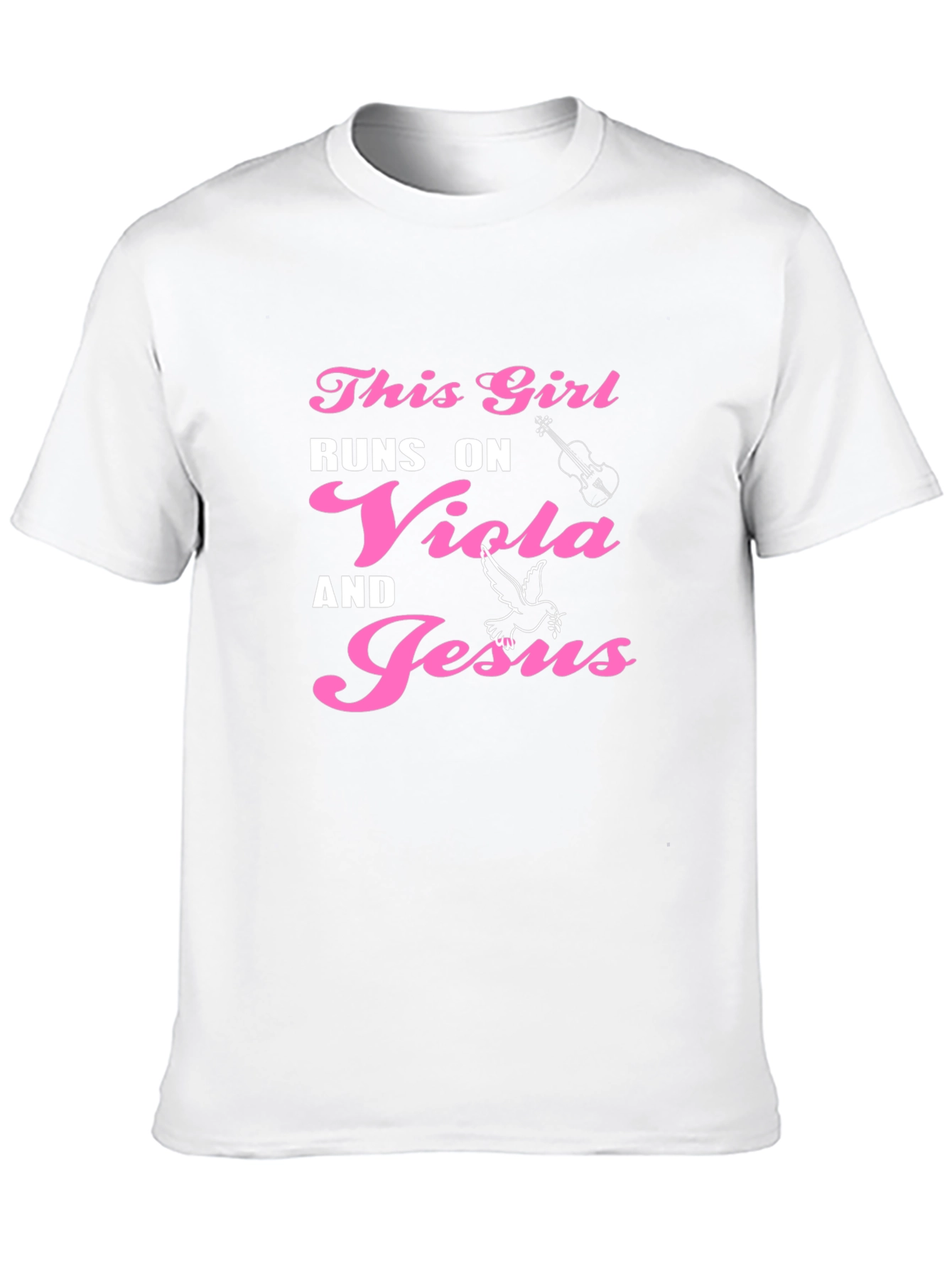This Girl Runs On Viola And Jesus T-Shirt