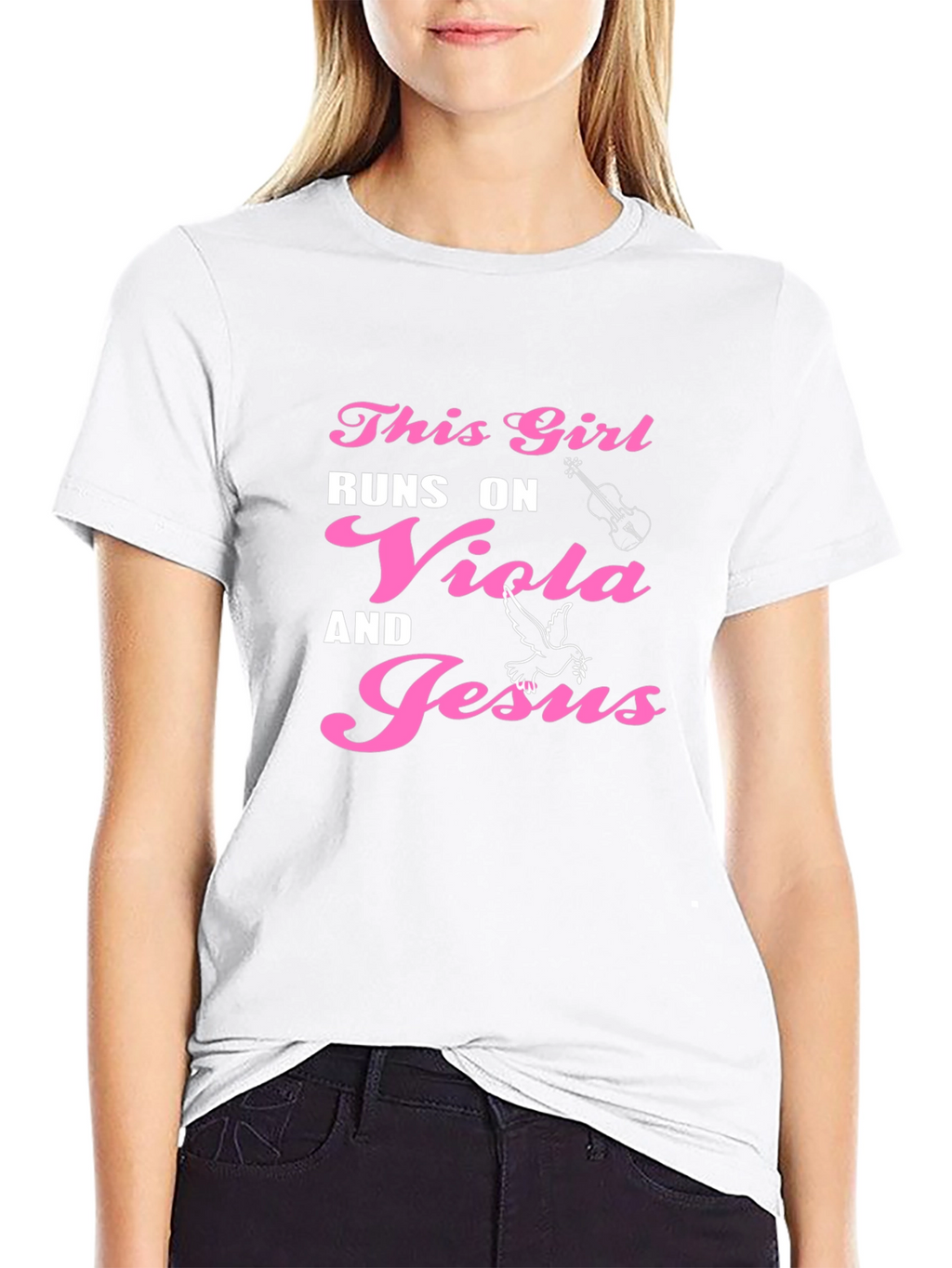 This Girl Runs On Viola And Jesus T-Shirt