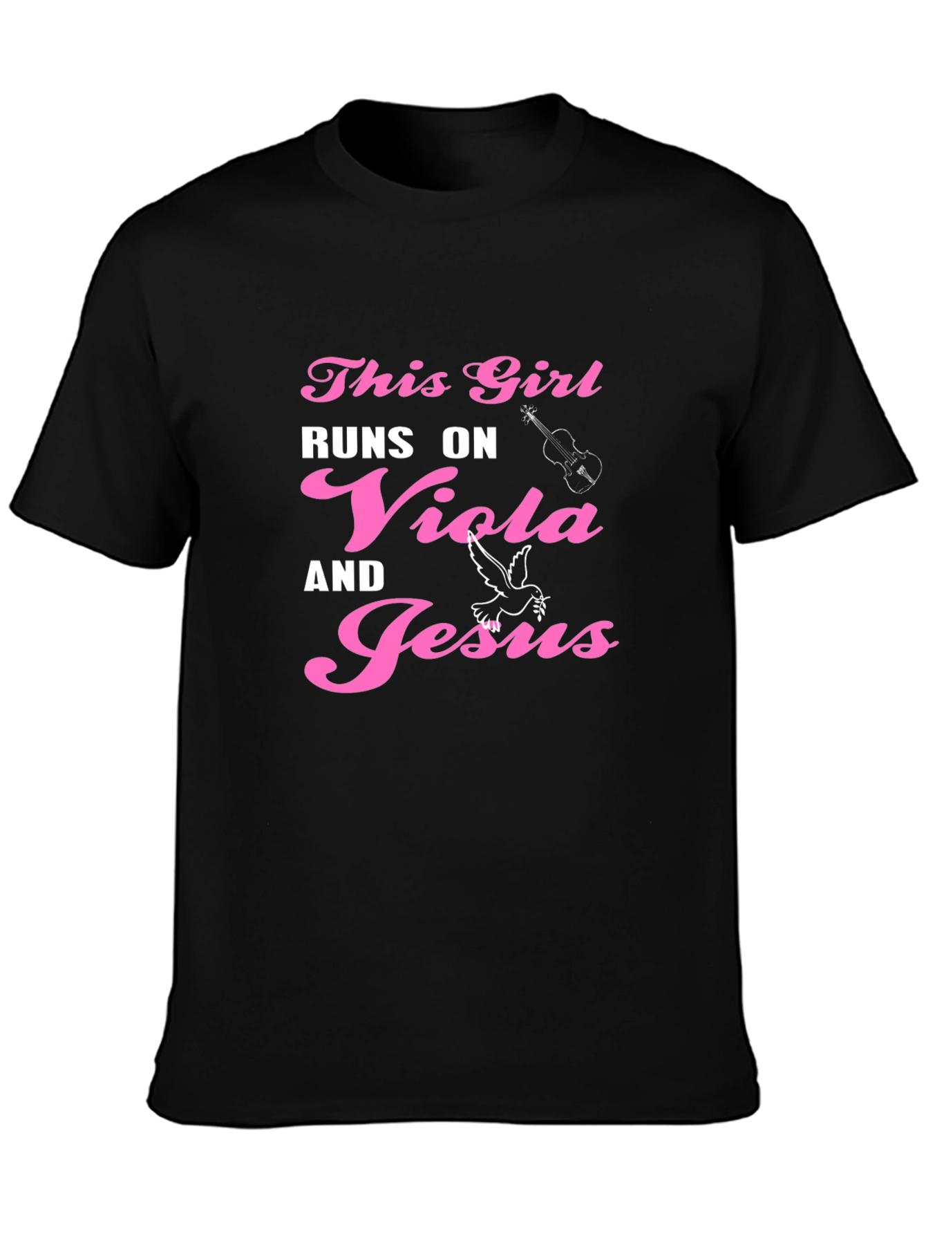This Girl Runs On Viola And Jesus T-Shirt
