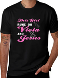 This Girl Runs On Viola And Jesus T-Shirt