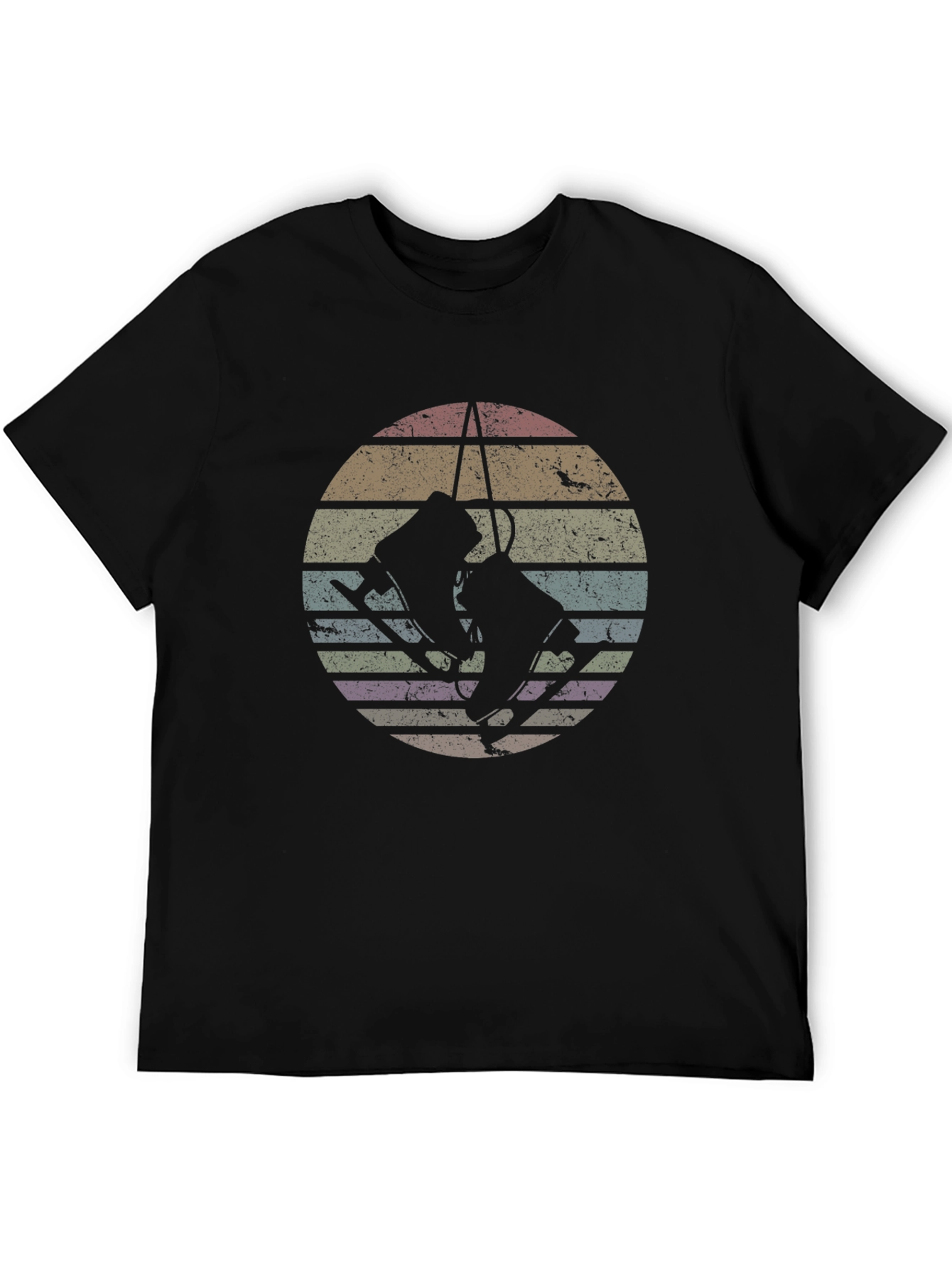 Vintage Retro Ski Lift Graphic T-Shirt