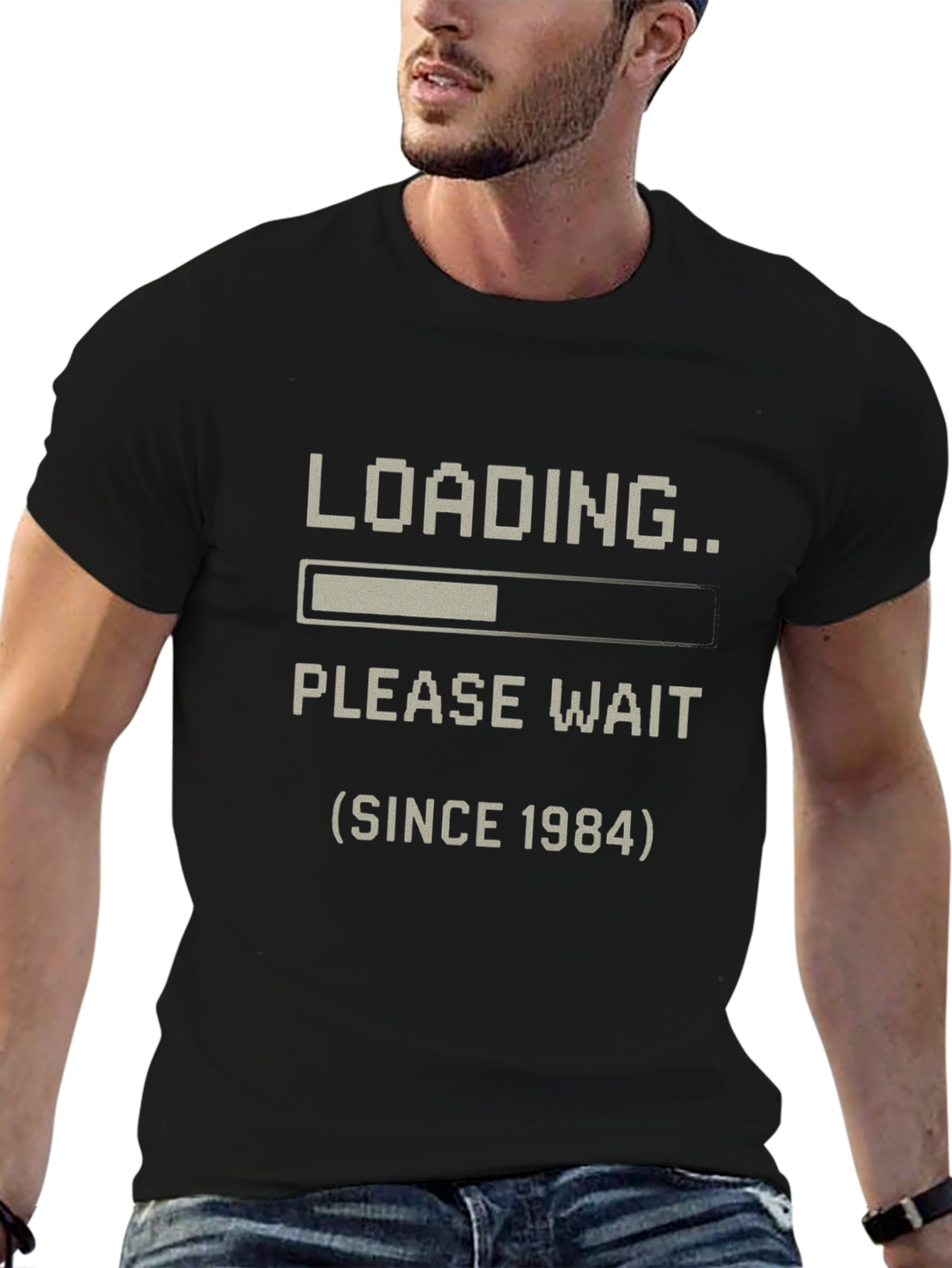 Loading Since 1984 T-Shirt - Black Pixel Art